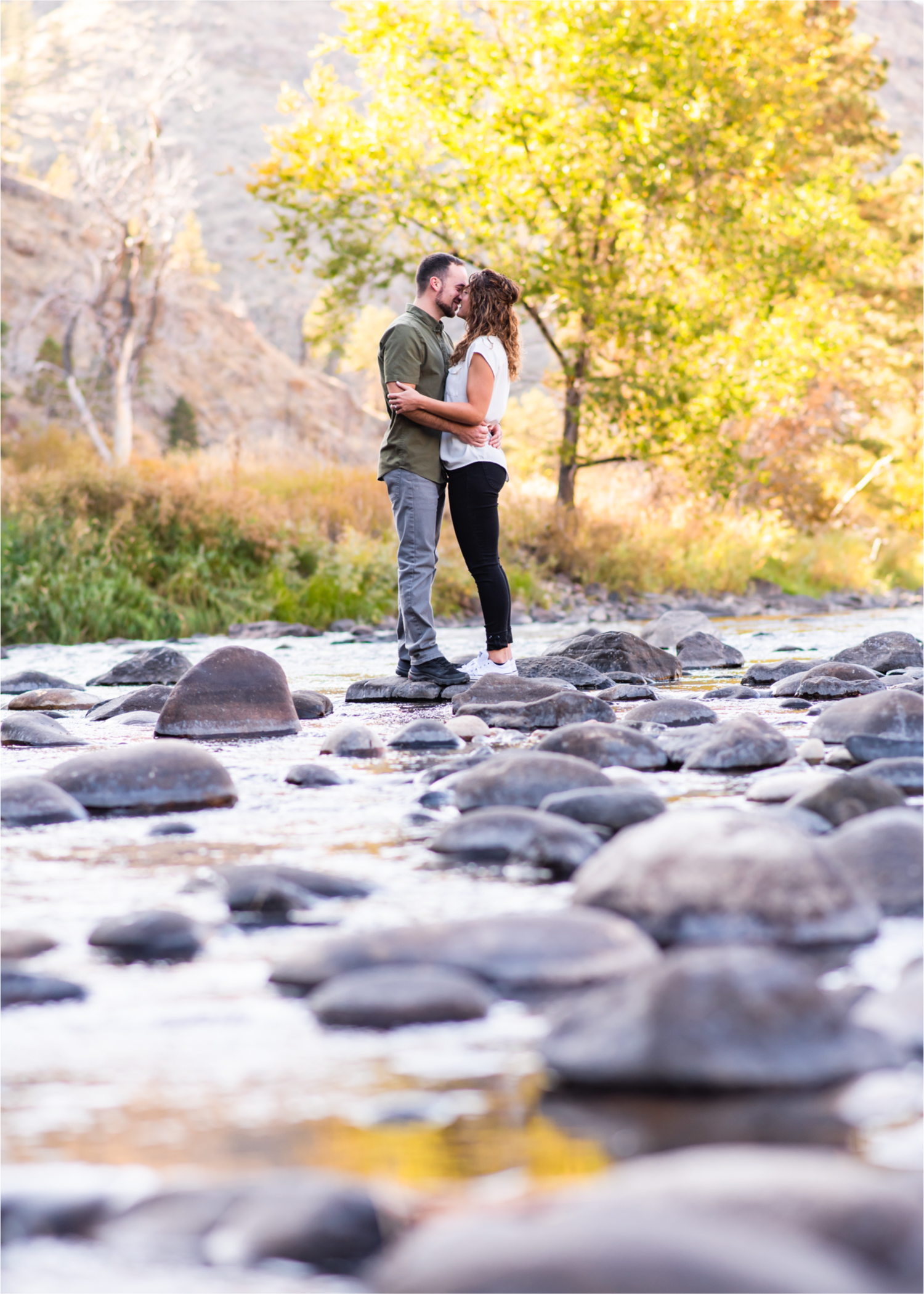 Fort Collins engagement session in the poudre canyon and Horsetooth reservoir | Fall Colorado Engagement | Britni Girard Photography | Colorado wedding photographer
