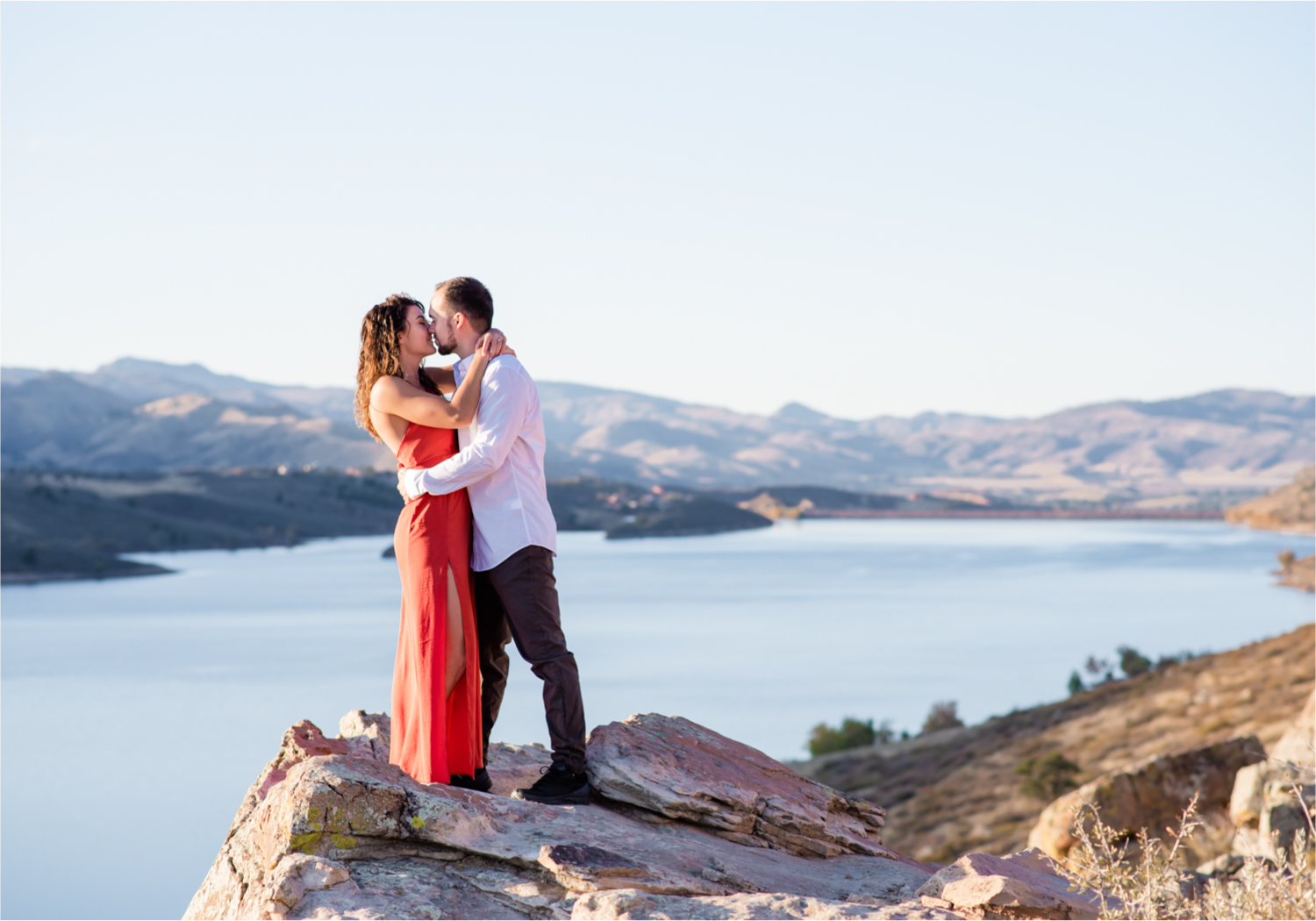 Fort Collins engagement session in the poudre canyon and Horsetooth reservoir | Fall Colorado Engagement | Britni Girard Photography | Colorado wedding photographer