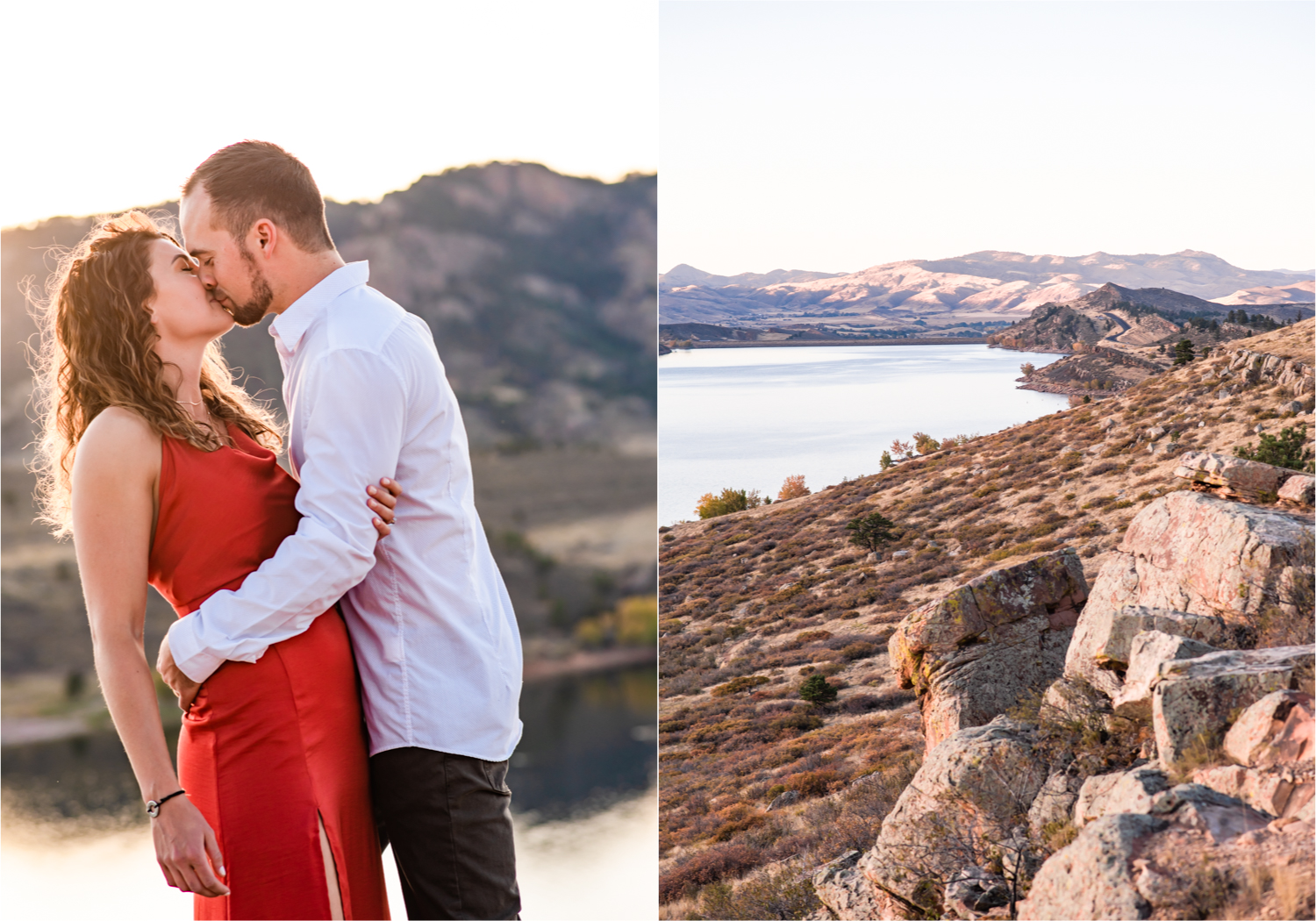 Fort Collins engagement session in the poudre canyon and Horsetooth reservoir | Fall Colorado Engagement | Britni Girard Photography | Colorado wedding photographer