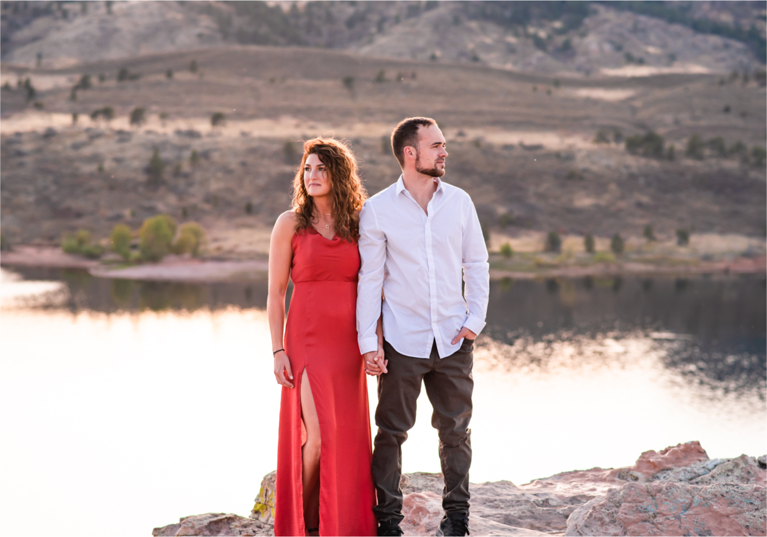 Fort Collins engagement session in the poudre canyon and Horsetooth reservoir | Fall Colorado Engagement | Britni Girard Photography | Colorado wedding photographer