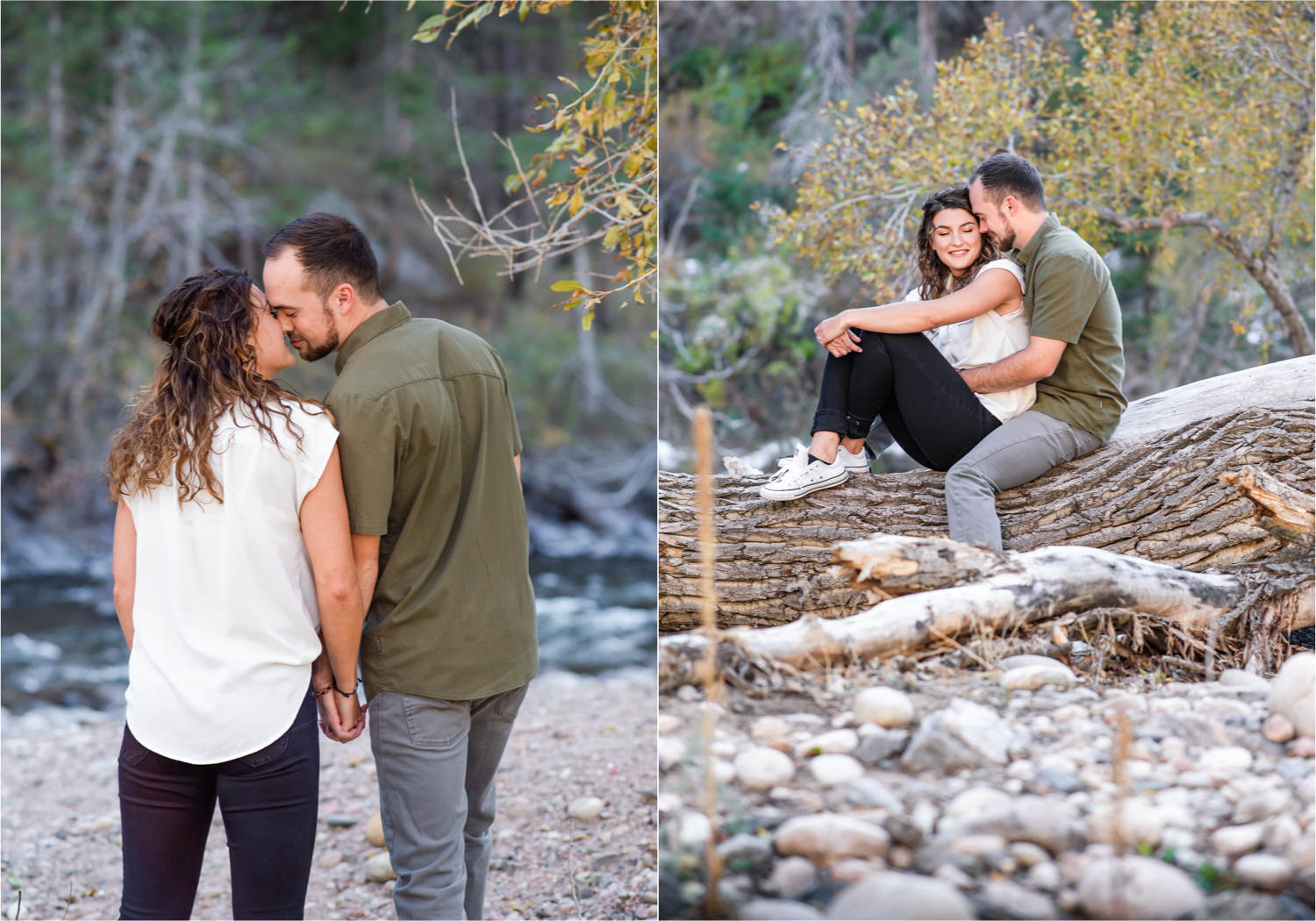 Fort Collins engagement session in the poudre canyon and Horsetooth reservoir | Fall Colorado Engagement | Britni Girard Photography | Colorado wedding photographer