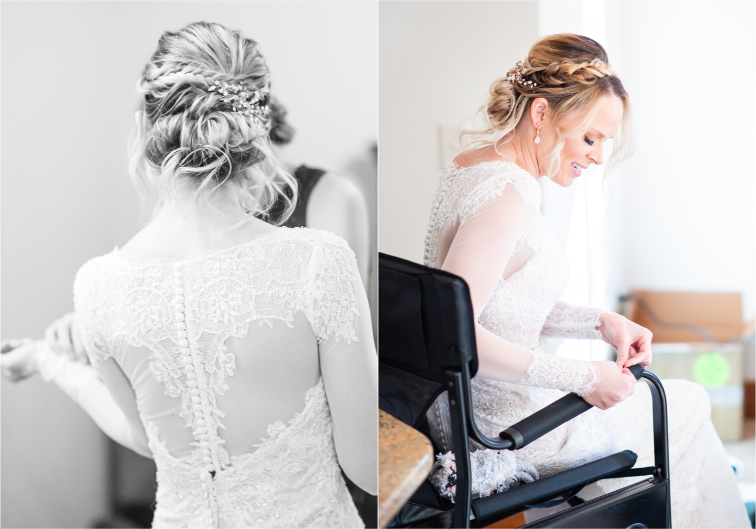 Snowy Winter Wedding in Estes Park Colorado at Black Canyon Inn | Britni Girard Photography - Hair and Makeup by Megan Swenson of Estes Park Bridal Company Dress By Oleg Cassini