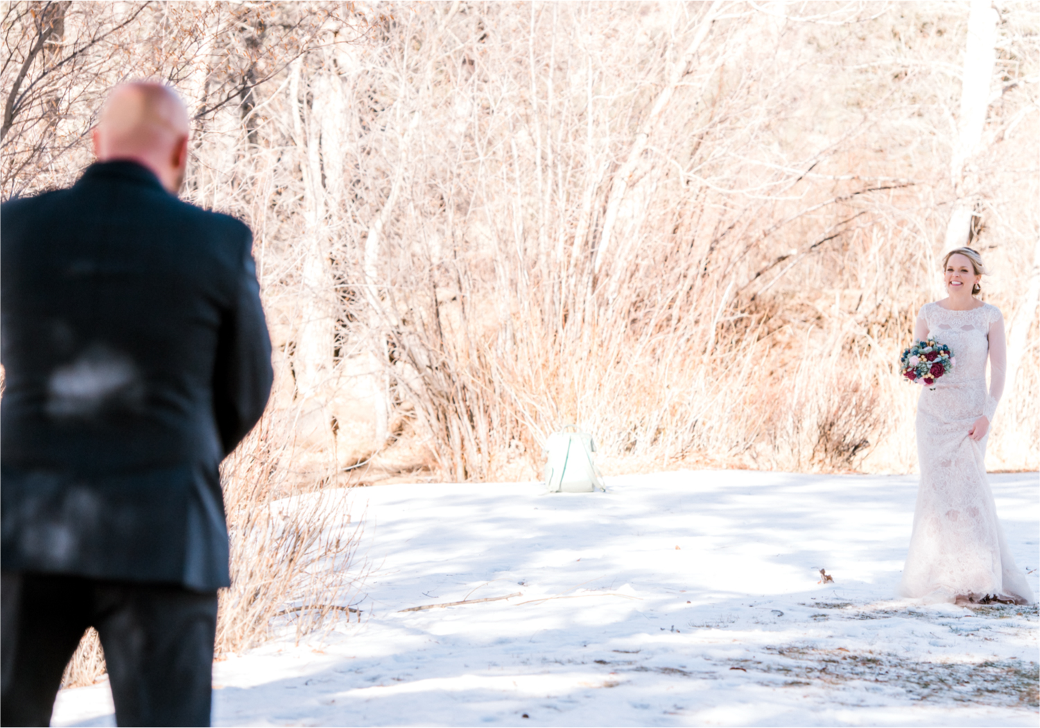 Snowy Winter Wedding in Estes Park Colorado at Black Canyon Inn | Britni Girard Photography