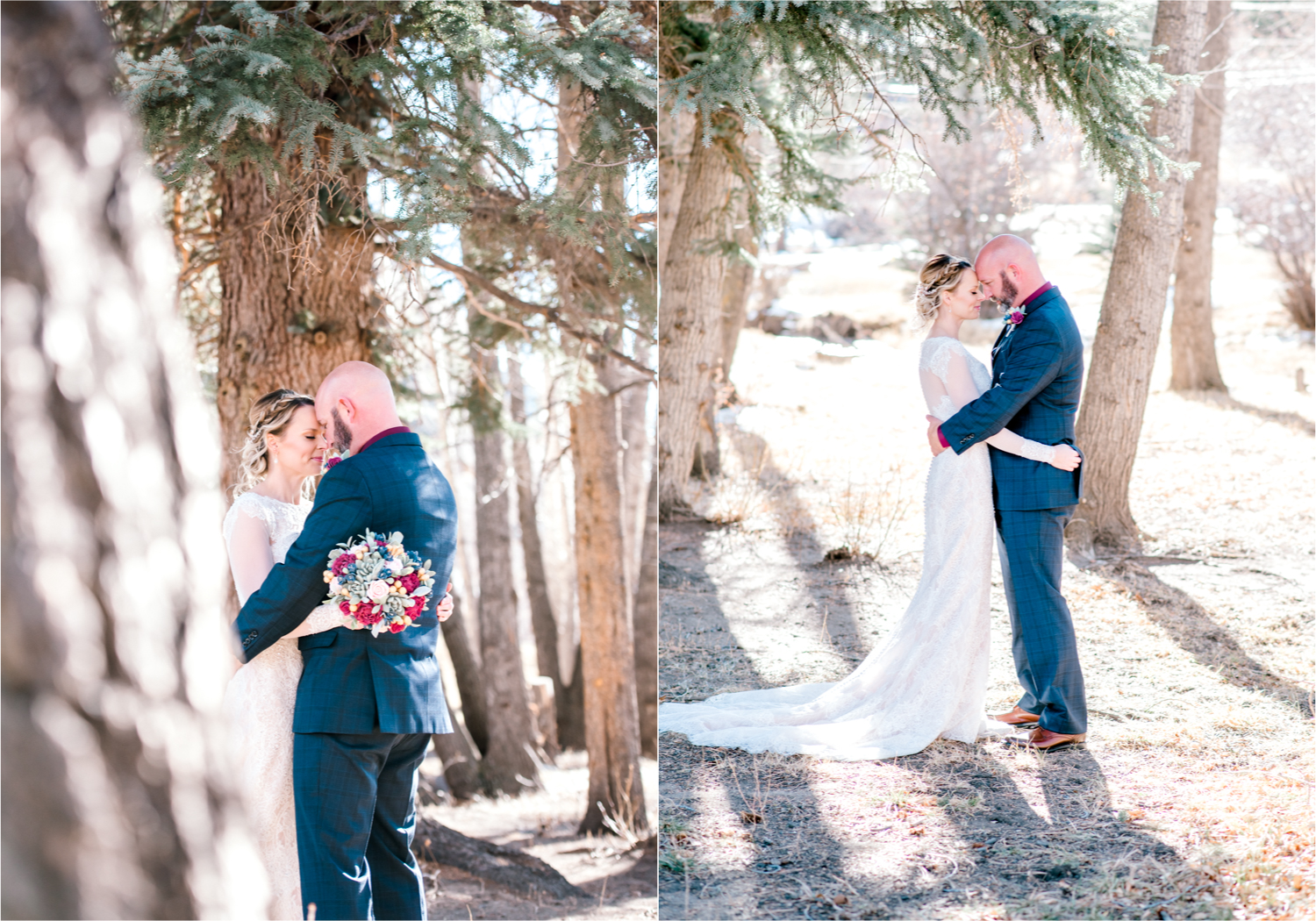 Snowy Winter Wedding in Estes Park Colorado at Black Canyon Inn | Britni Girard Photography