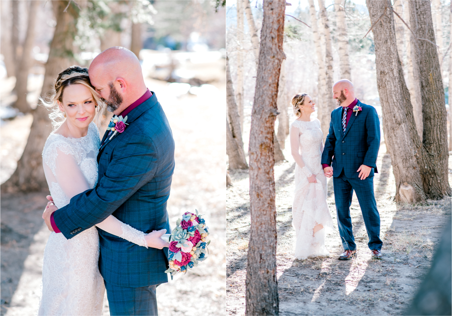 Snowy Winter Wedding in Estes Park Colorado at Black Canyon Inn | Britni Girard Photography
