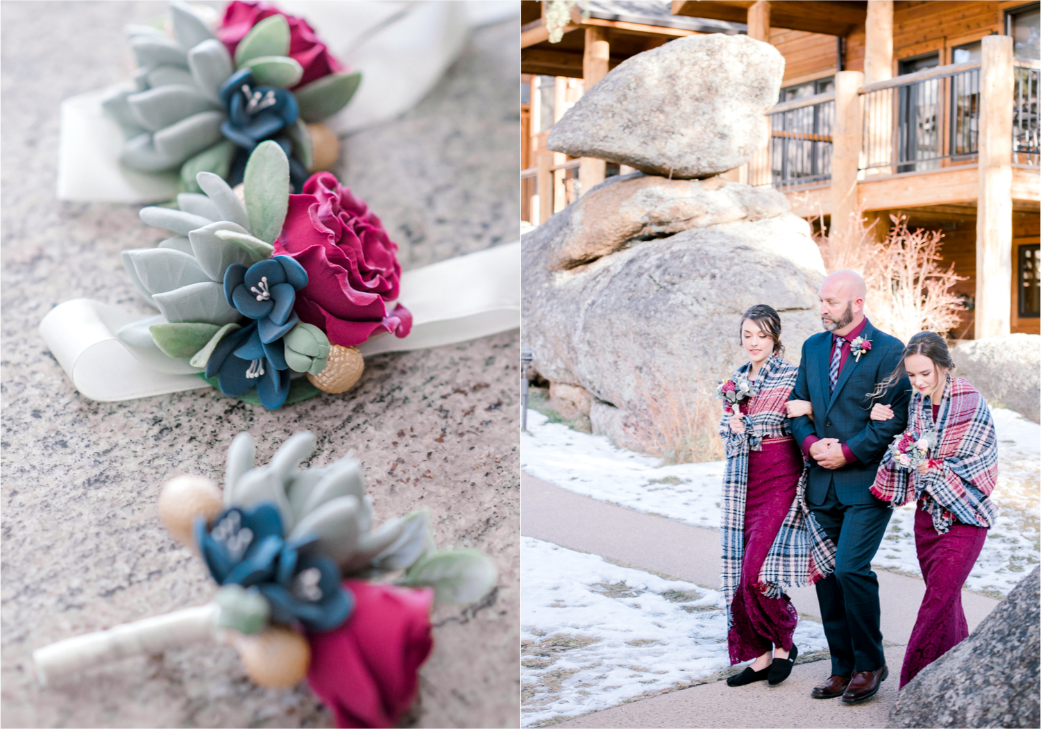 Snowy Winter Wedding in Estes Park Colorado at Black Canyon Inn | Britni Girard Photography