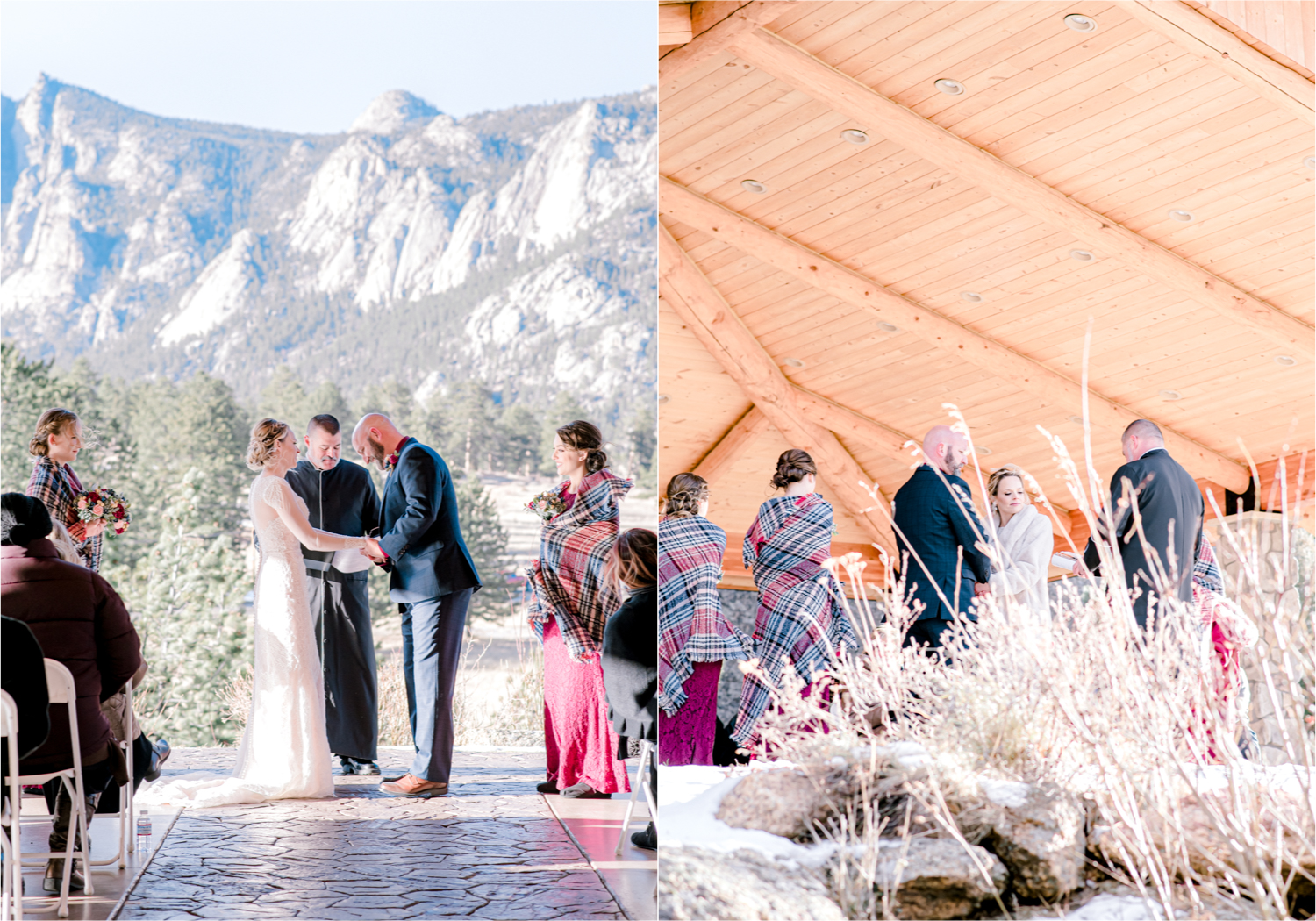 Snowy Winter Wedding in Estes Park Colorado at Black Canyon Inn | Britni Girard Photography