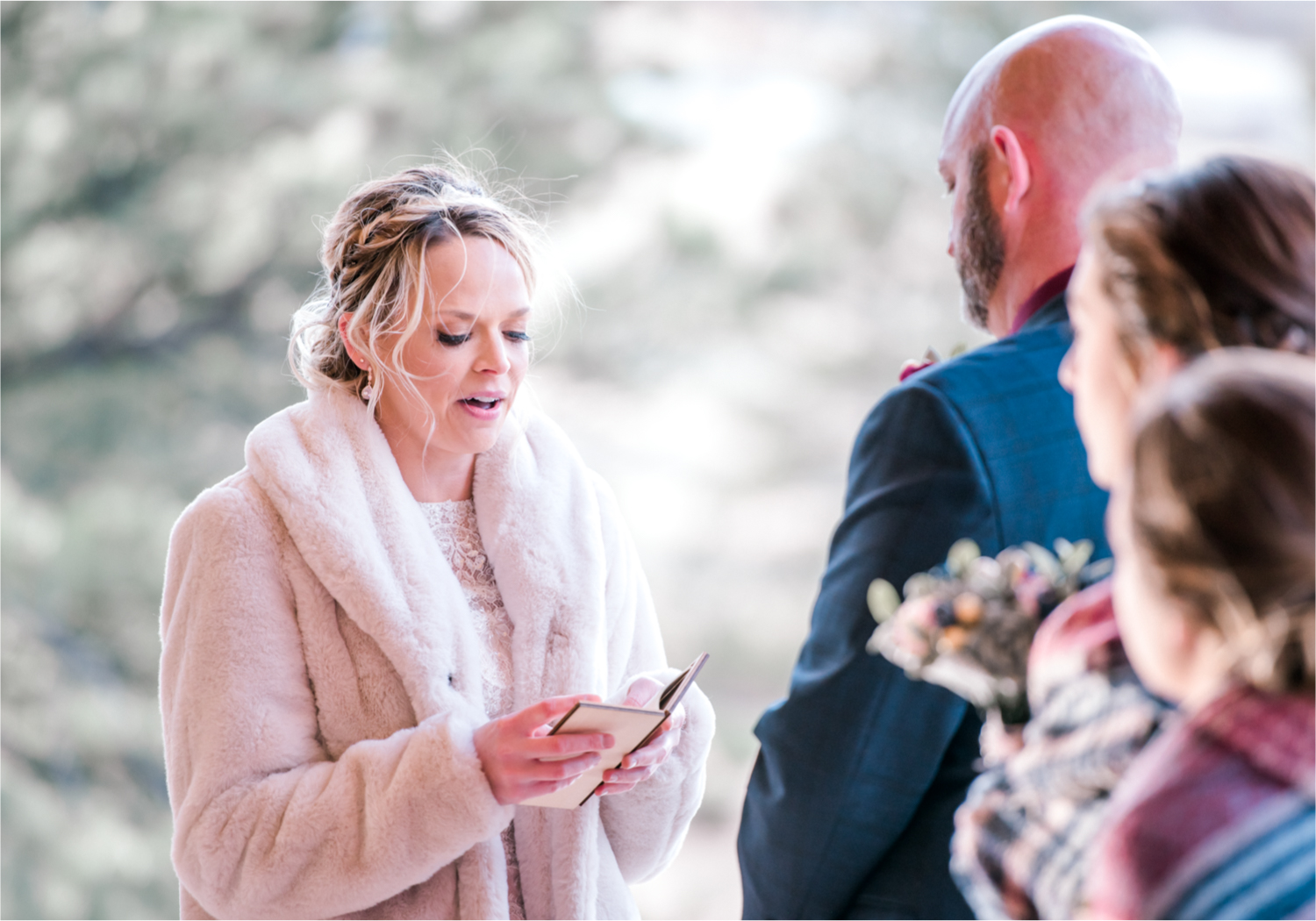 Snowy Winter Wedding in Estes Park Colorado at Black Canyon Inn | Britni Girard Photography