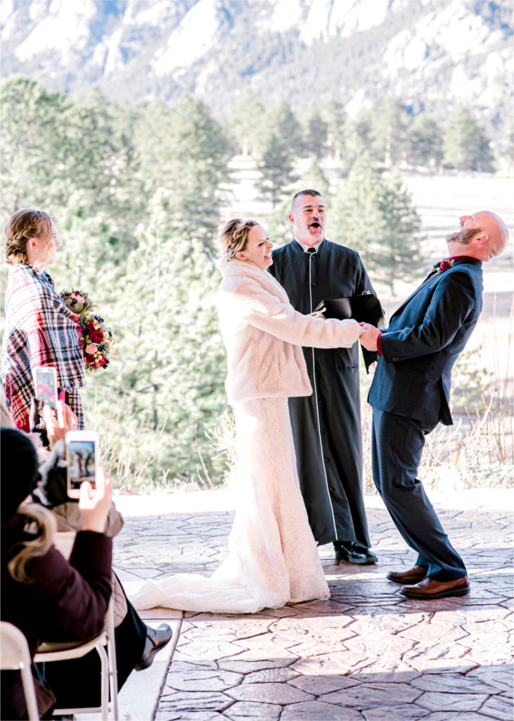 Snowy Winter Wedding in Estes Park Colorado at Black Canyon Inn | Britni Girard Photography