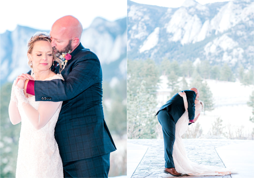 Snowy Winter Wedding in Estes Park Colorado at Black Canyon Inn | Britni Girard Photography