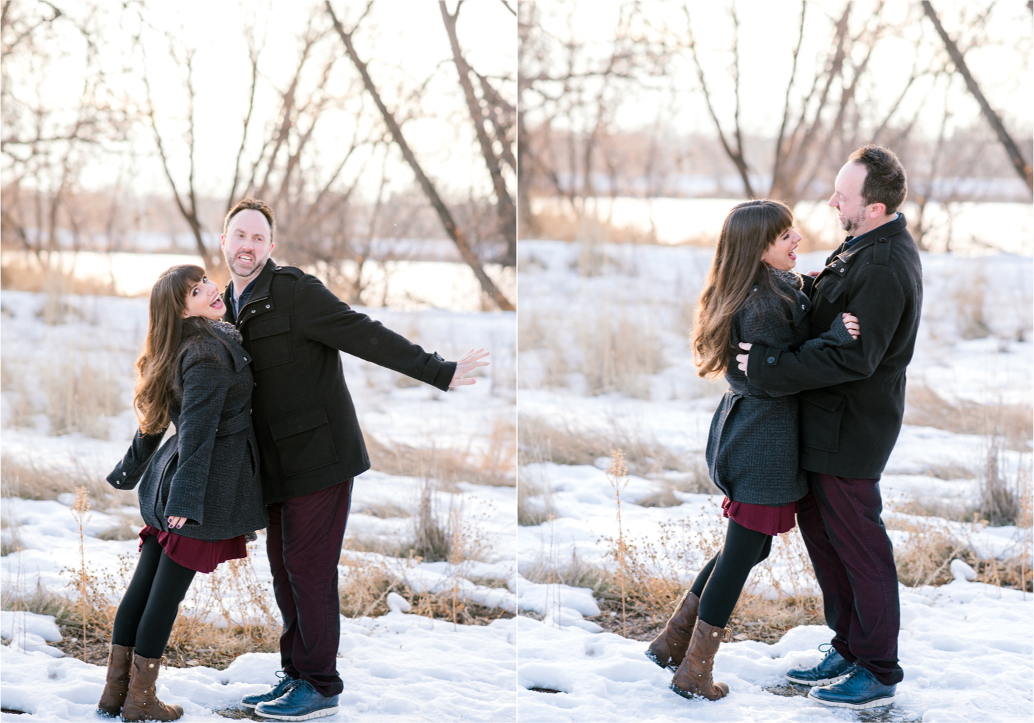 Fort Collins Colorado Snowy Winter Engagement at River Bend Prospect Ponds | Britni Girard Photography, Colorado Wedding Photographer