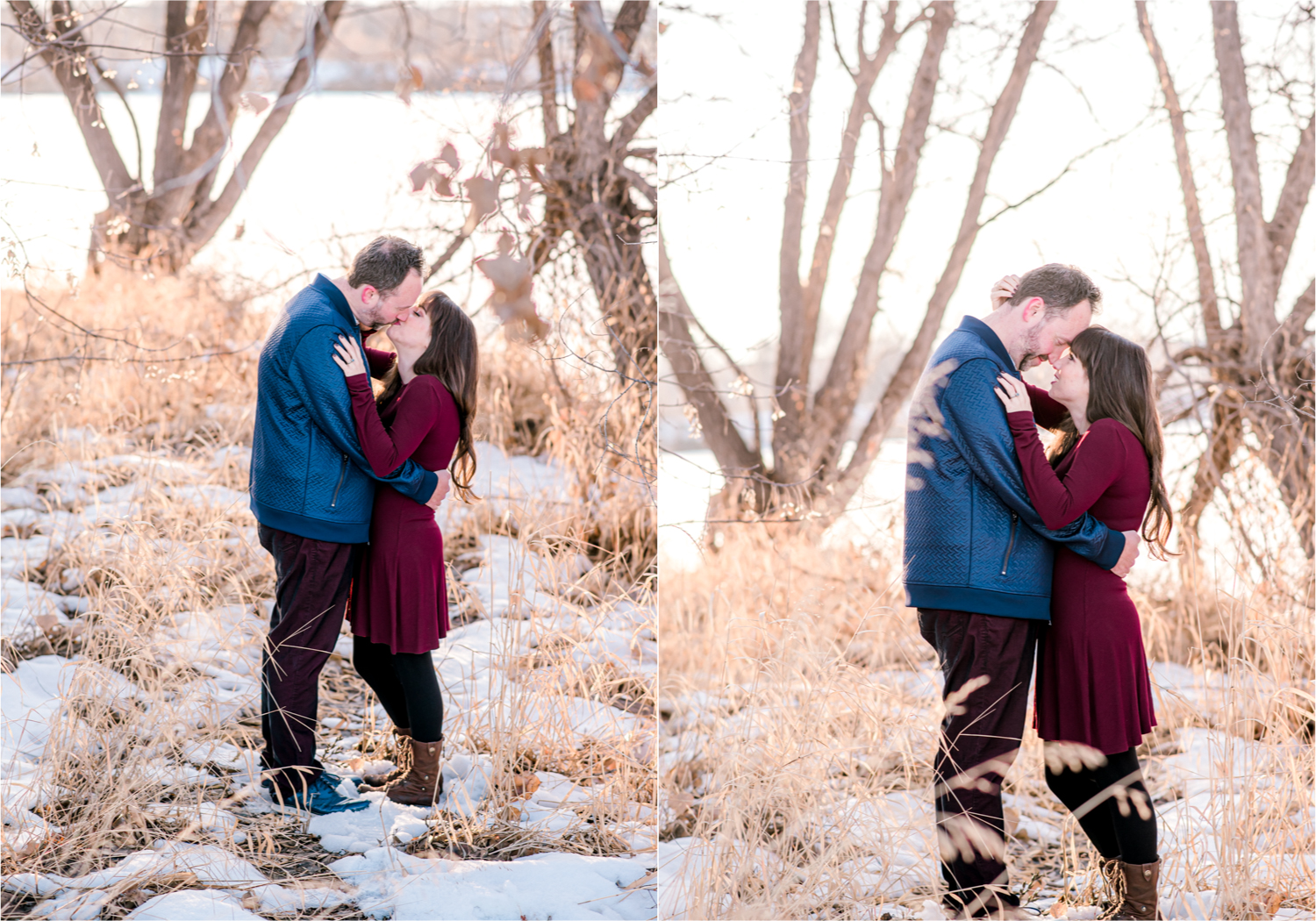 Fort Collins Colorado Snowy Winter Engagement at River Bend Prospect Ponds | Britni Girard Photography, Colorado Wedding Photographer