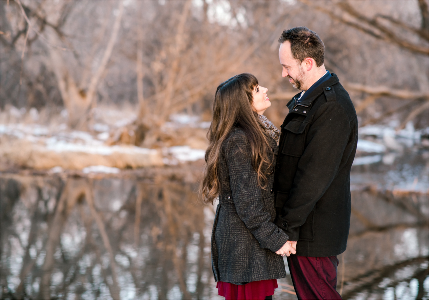 Fort Collins Colorado Snowy Winter Engagement at River Bend Prospect Ponds | Britni Girard Photography, Colorado Wedding Photographer