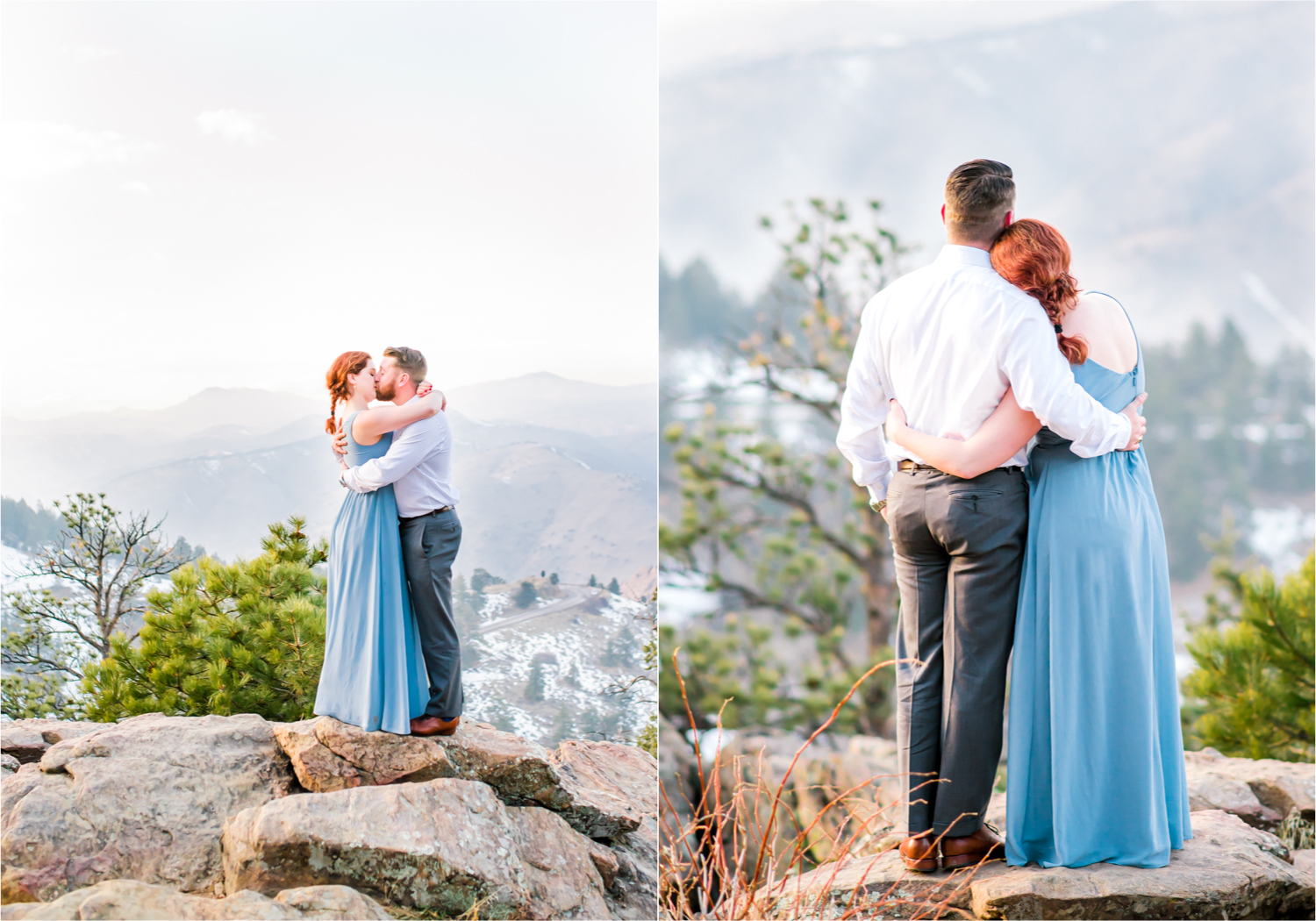 Winter Engagement on Lookout Mountain in Golden Colorado | Britni Girard Photography - Colorado Wedding Photography Team