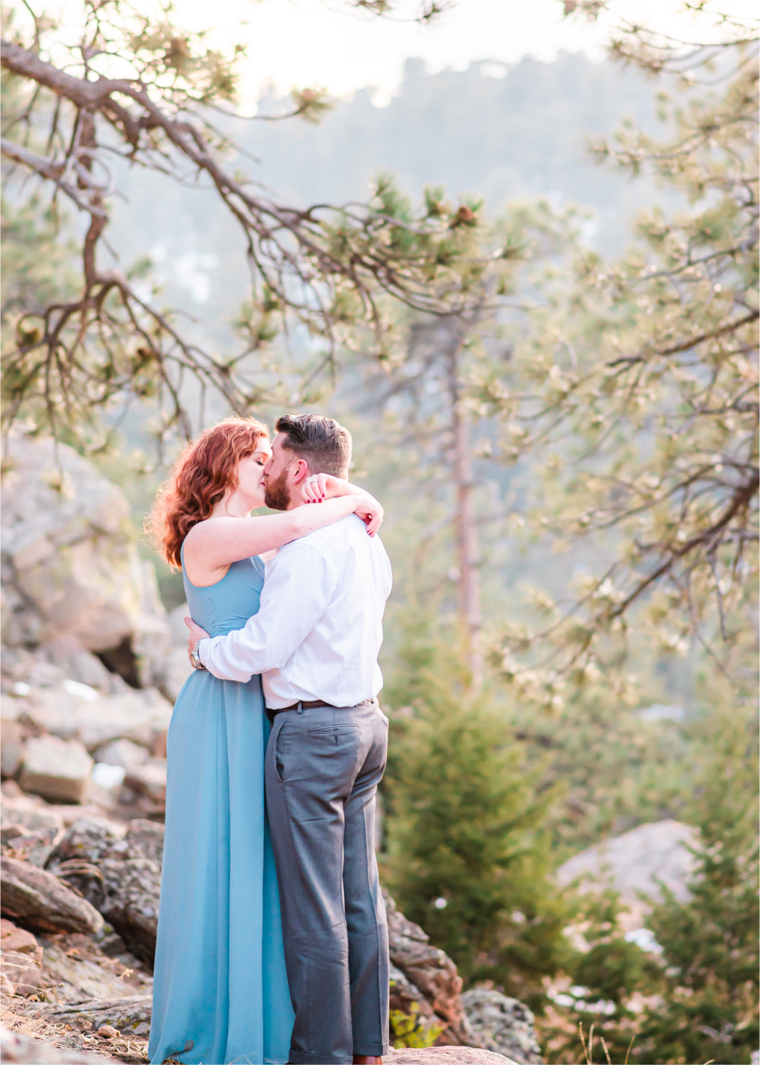 Winter Engagement on Lookout Mountain in Golden Colorado | Britni Girard Photography - Colorado Wedding Photography Team