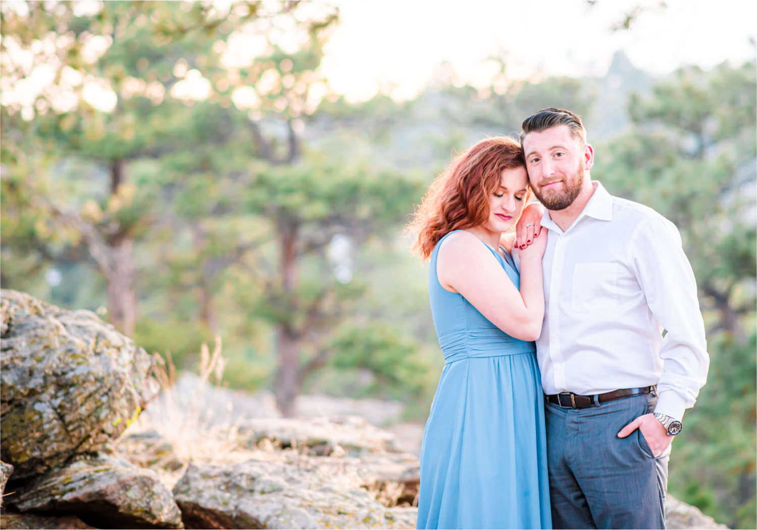 Winter Engagement on Lookout Mountain in Golden Colorado | Britni Girard Photography - Colorado Wedding Photography Team