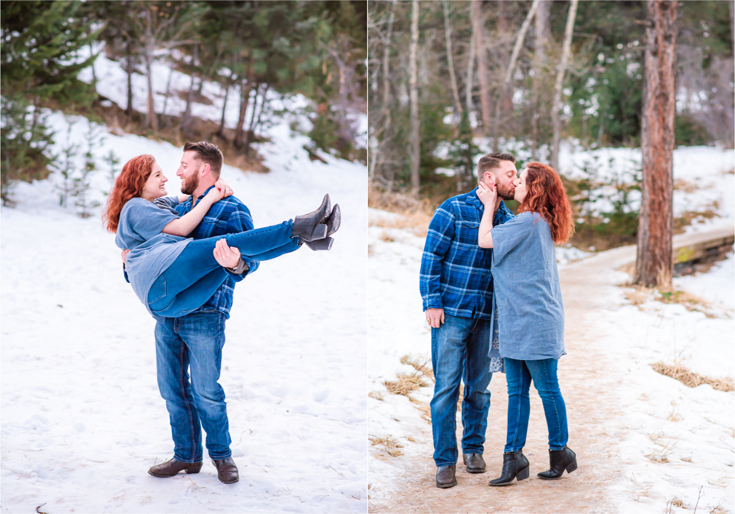 Winter Engagement on Lookout Mountain in Golden Colorado | Britni Girard Photography - Colorado Wedding Photography Team