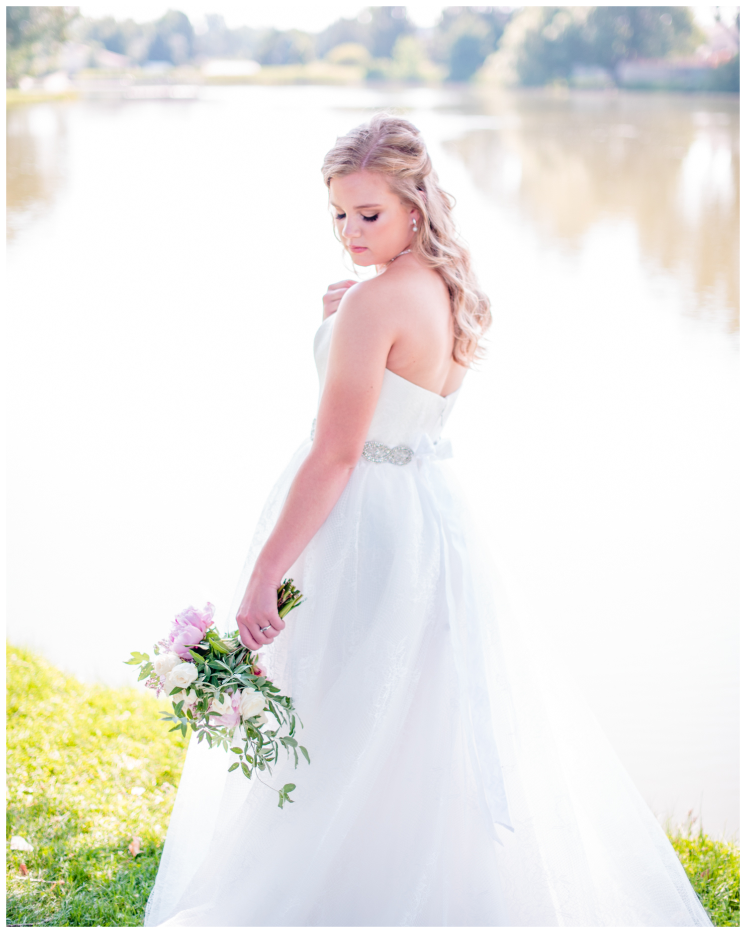 Bridal Portraits by lake | Greeley Armory Wedding - Britni Girard Photography - Colorado Wedding and Lifestyle Photography