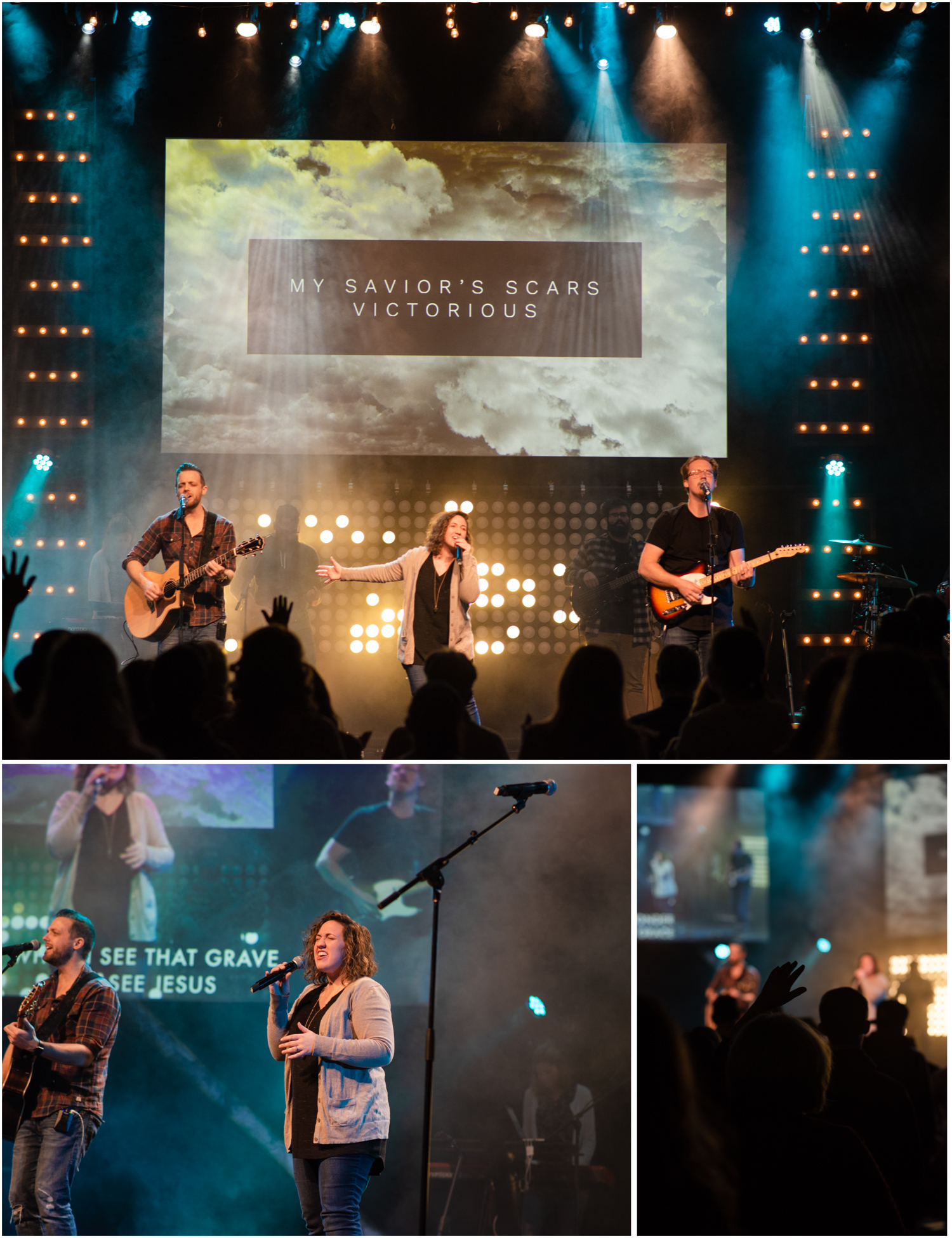 BRITNI GIRARD PHOTOGRAPHY | Jeremy Girard and Stephanie Harris leading worship at Grace Place in Berthoud, Colorado. Building Bridges, Breaking Barriers, Bringing Hope. www.GracePlace.org
