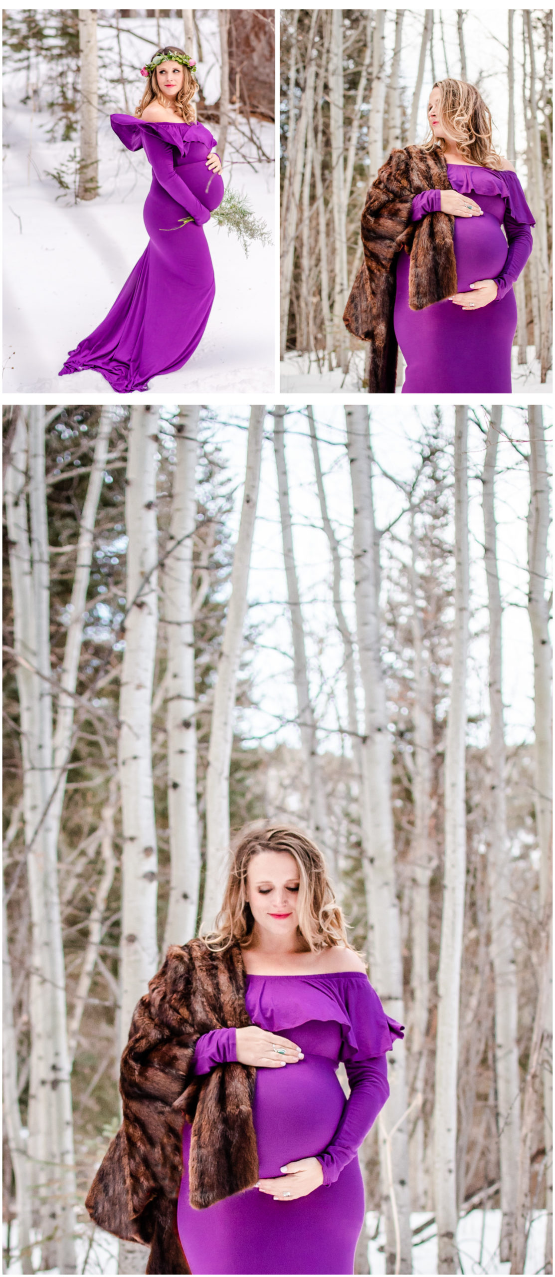 Sarah Brooks Styled Winter Maternity Session | Britni Girard Photography - Colorado Lifestyle Photographer - Black Dress maternity shoot in rocky mountains | Hair and Makeup by Chaundra Nelms Revier Glam 5280