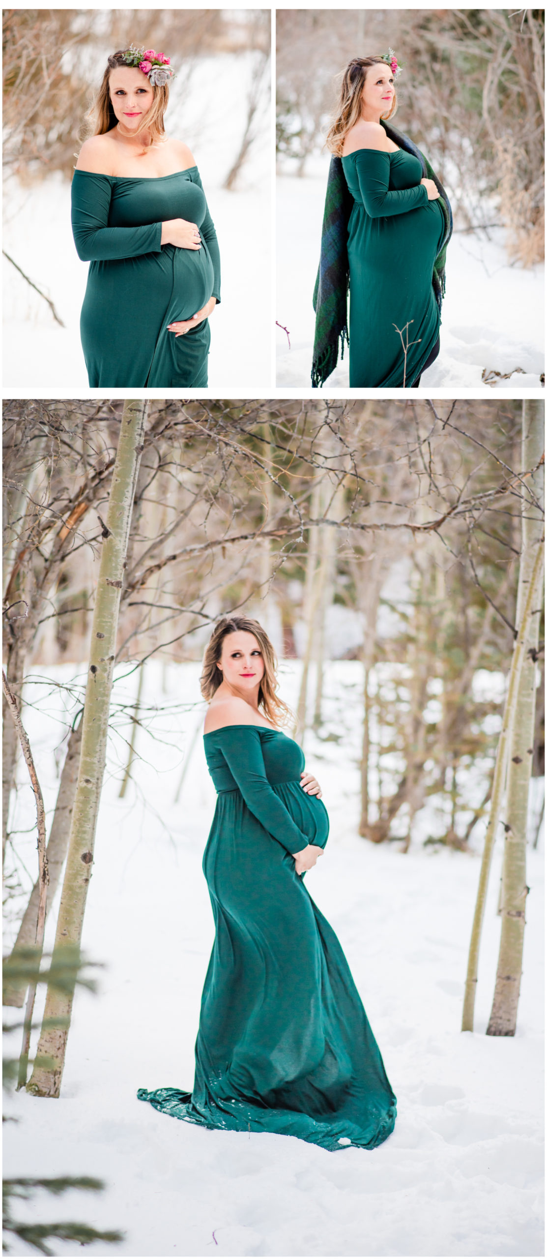 Sarah Brooks Styled Winter Maternity Session | Britni Girard Photography - Colorado Lifestyle Photographer - Black Dress maternity shoot in rocky mountains | Hair and Makeup by Chaundra Nelms Revier Glam 5280