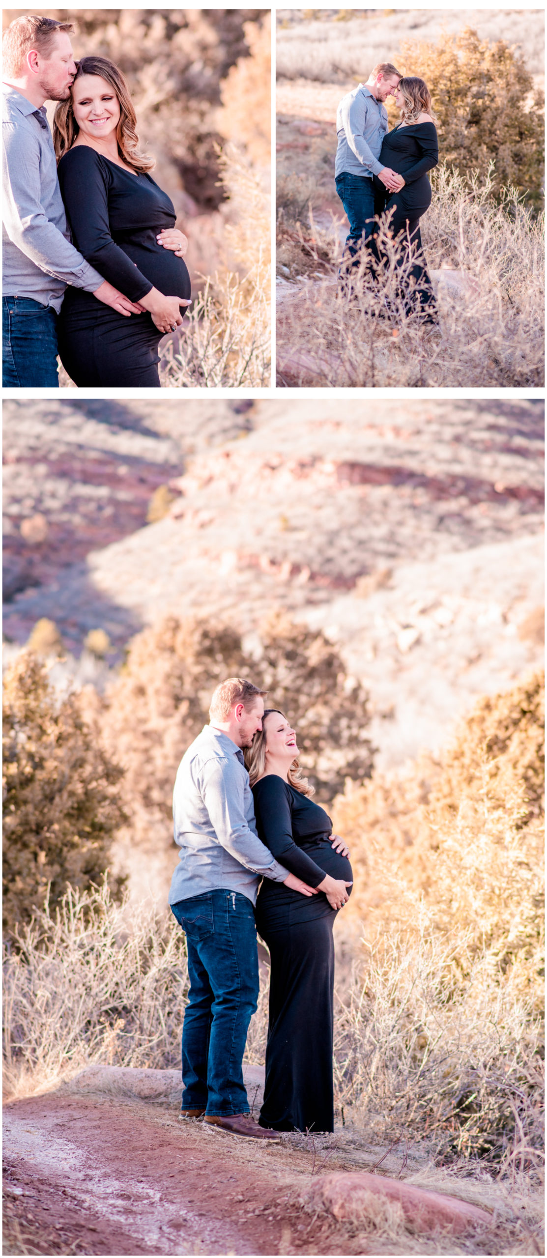 Sarah Brooks Styled Winter Maternity Session | Britni Girard Photography - Colorado Lifestyle Photographer - Black Dress maternity shoot in rocky mountains | Hair and Makeup by Chaundra Nelms Revier Glam 5280