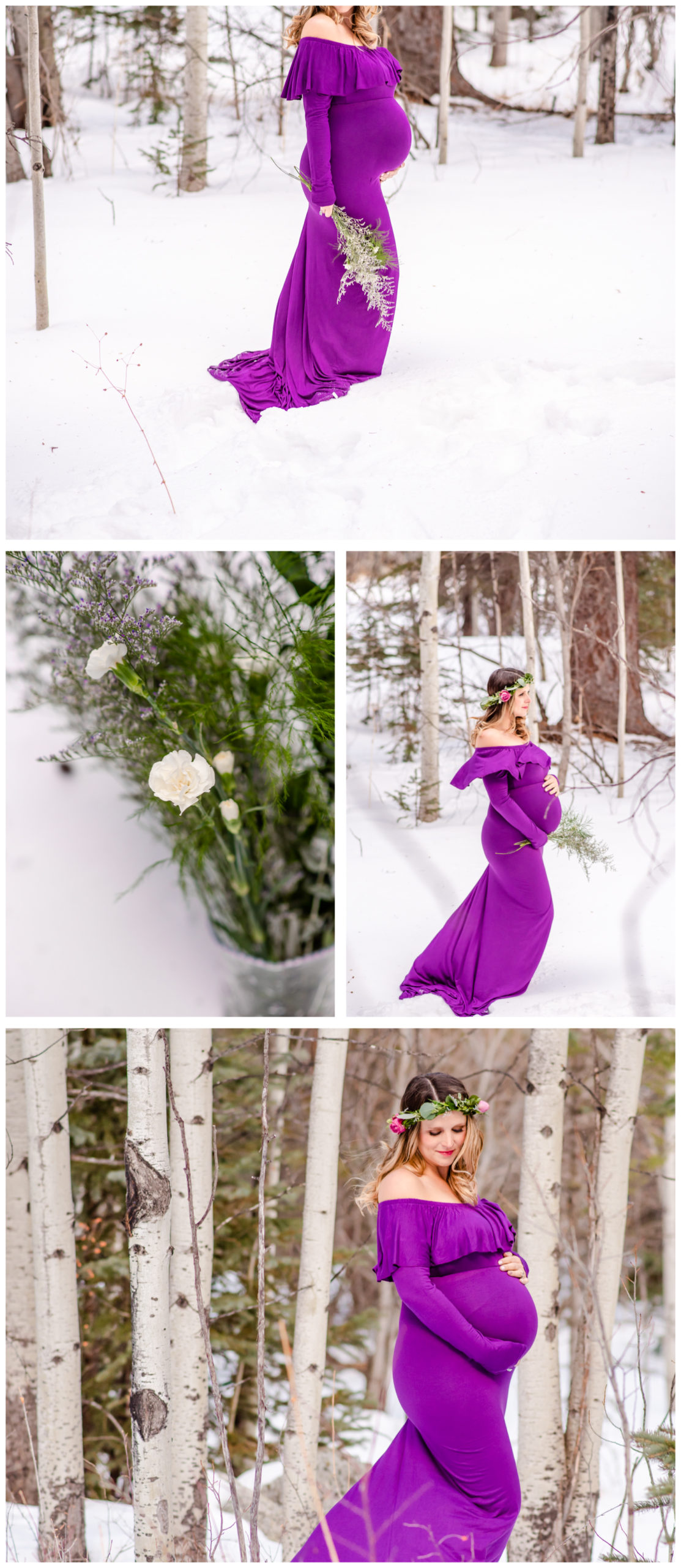 Sarah Brooks Styled Winter Maternity Session | Britni Girard Photography - Colorado Lifestyle Photographer - Black Dress maternity shoot in rocky mountains | Hair and Makeup by Chaundra Nelms Revier Glam 5280