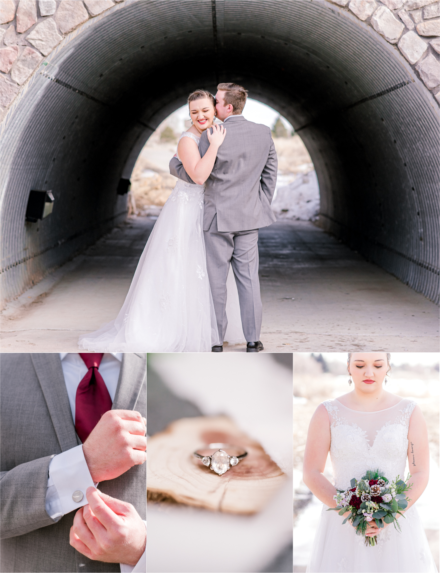 Winter Wedding in Fort Collins with a First Look at Spring Canyon and a romantic church ceremony | Britni Girard Photography | Colorado Wedding Photographer