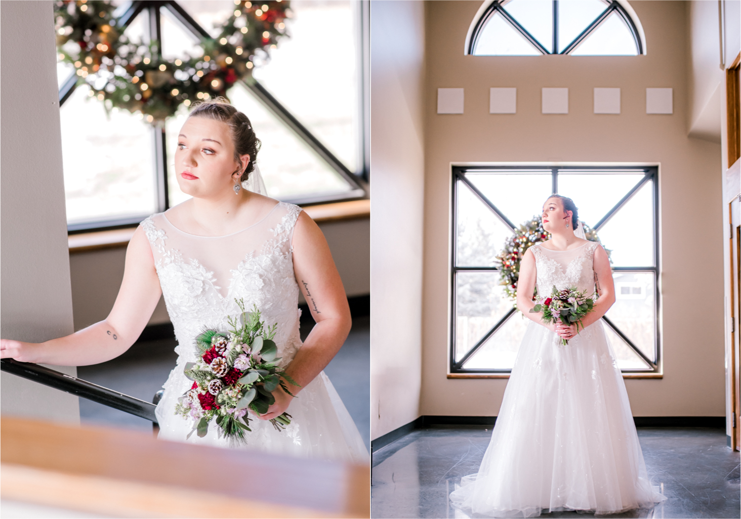 Winter Wedding in Fort Collins with a First Look at Spring Canyon and a romantic church ceremony | Britni Girard Photography | Colorado Wedding Photographer