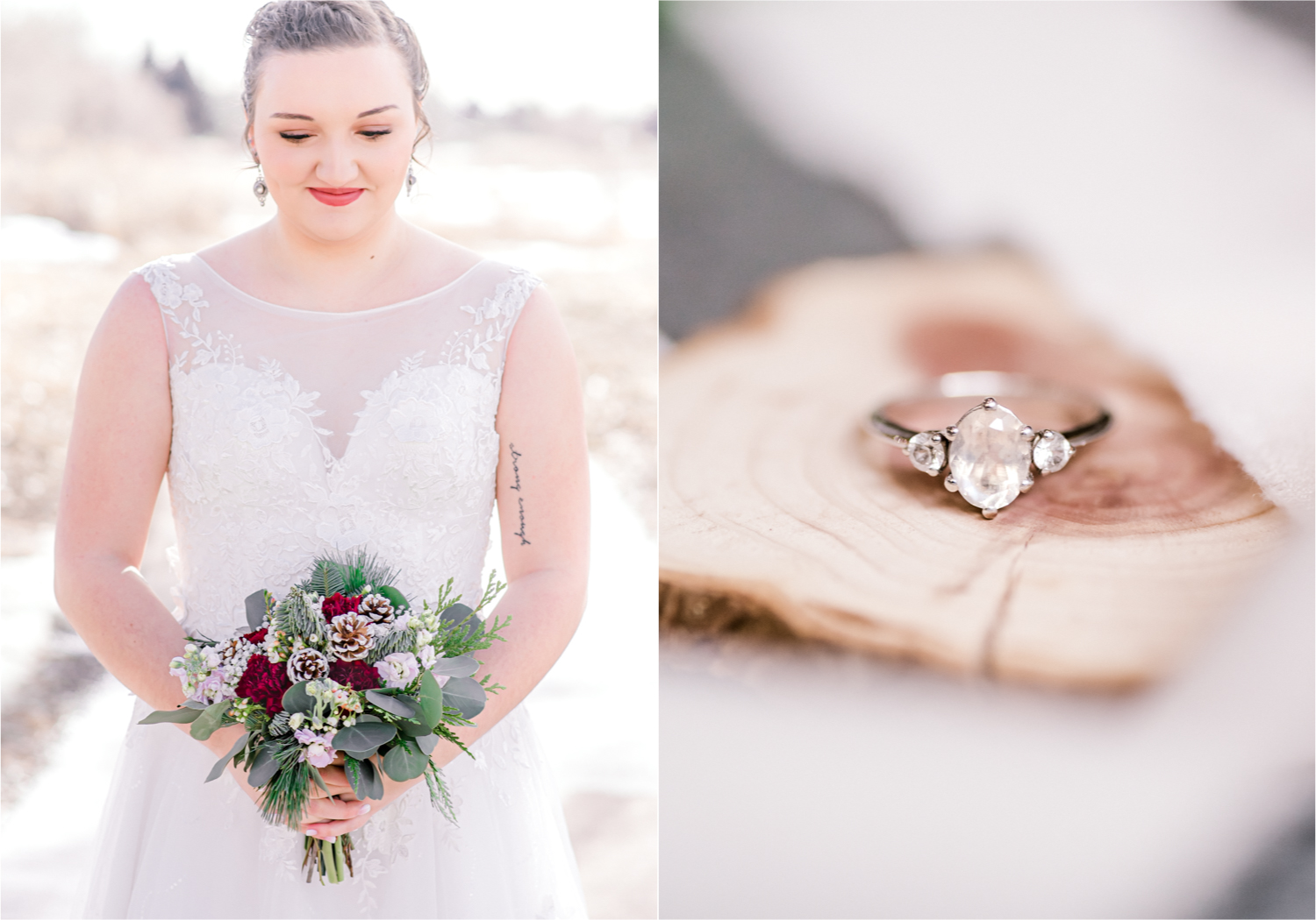 Winter Wedding in Fort Collins with a First Look at Spring Canyon and a romantic church ceremony | Britni Girard Photography | Colorado Wedding Photographer