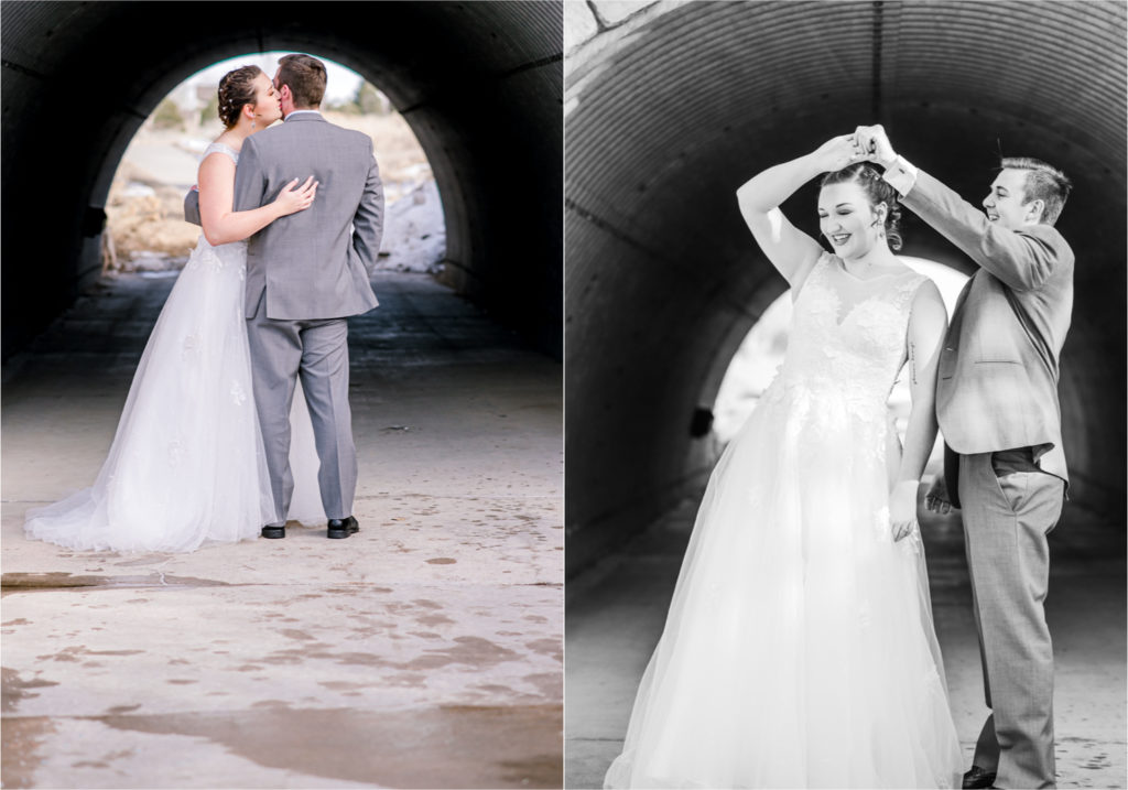 Winter Wedding in Fort Collins with a First Look at Spring Canyon and a romantic church ceremony | Britni Girard Photography | Colorado Wedding Photographer