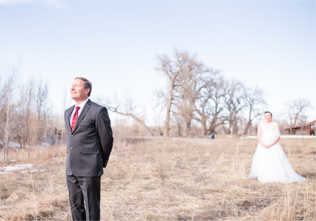 Winter Wedding in Fort Collins with a First Look at Spring Canyon and a romantic church ceremony | Britni Girard Photography | Colorado Wedding Photographer