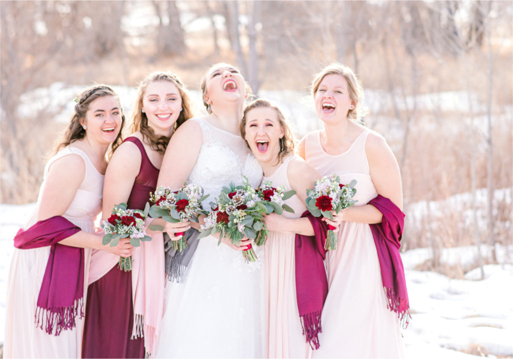 Winter Wedding in Fort Collins with a First Look at Spring Canyon and a romantic church ceremony | Britni Girard Photography | Colorado Wedding Photographer