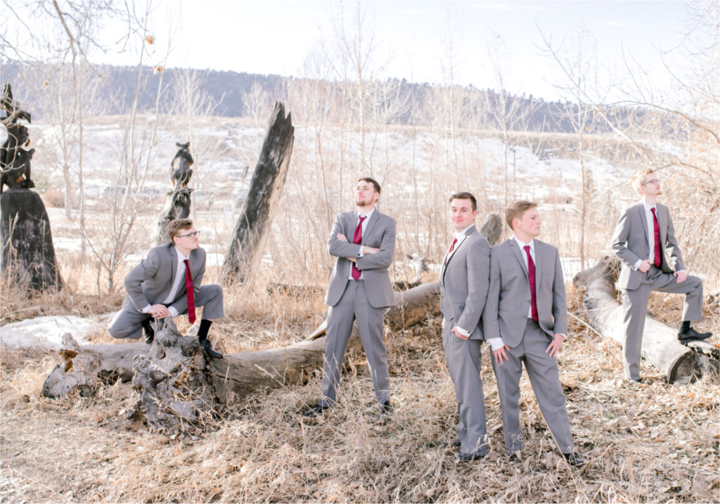 Winter Wedding in Fort Collins with a First Look at Spring Canyon and a romantic church ceremony | Britni Girard Photography | Colorado Wedding Photographer