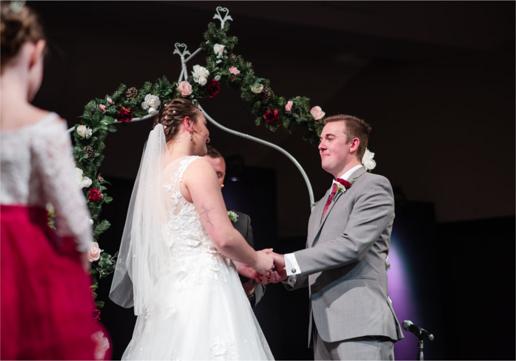 Winter Wedding in Fort Collins with a First Look at Spring Canyon and a romantic church ceremony | Britni Girard Photography | Colorado Wedding Photographer