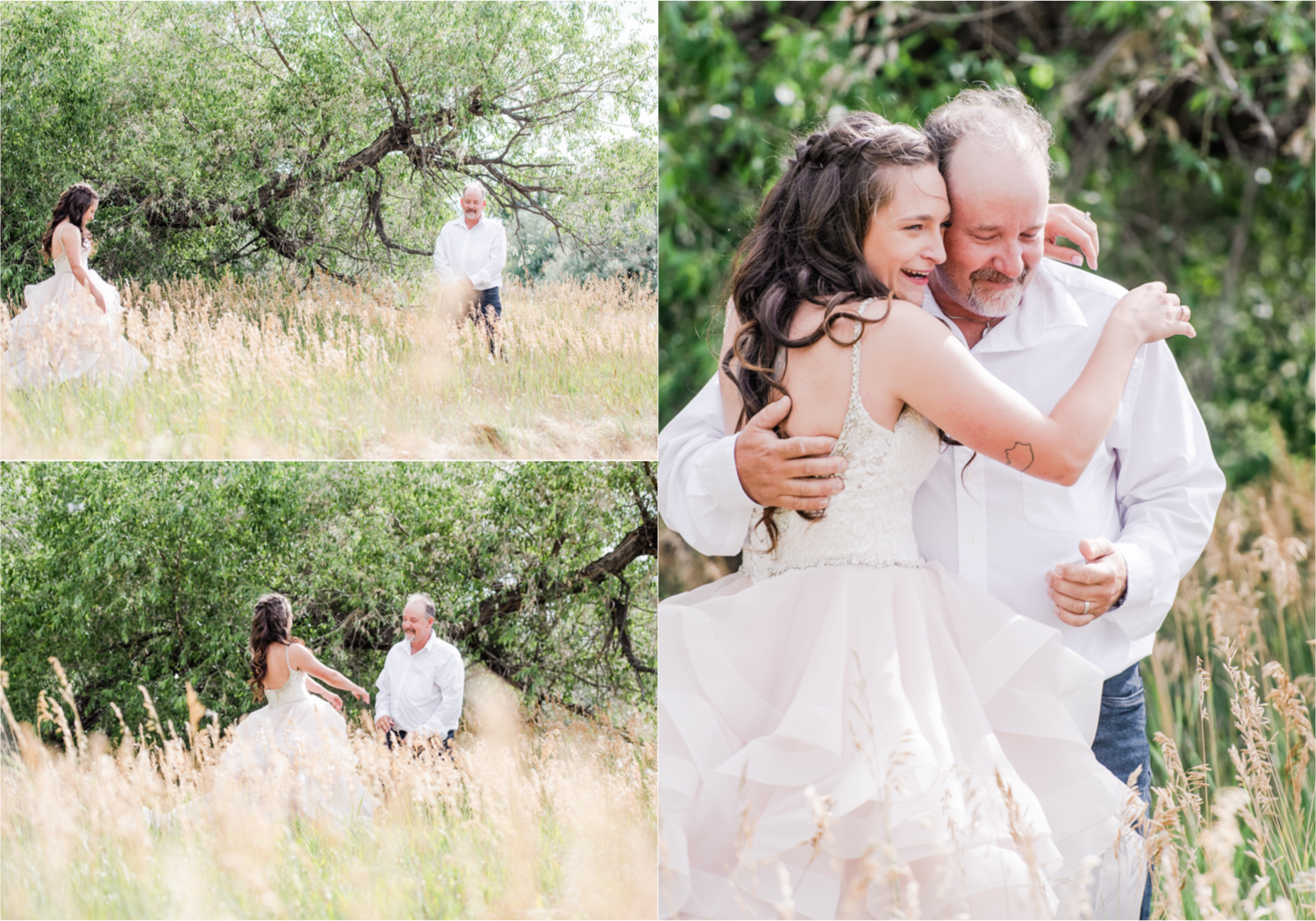 Rustic Country Glam Wedding during Summer in Northern Colorado with first look and a romantic country dance | Britni Girard Photography - Greeley, Colorado