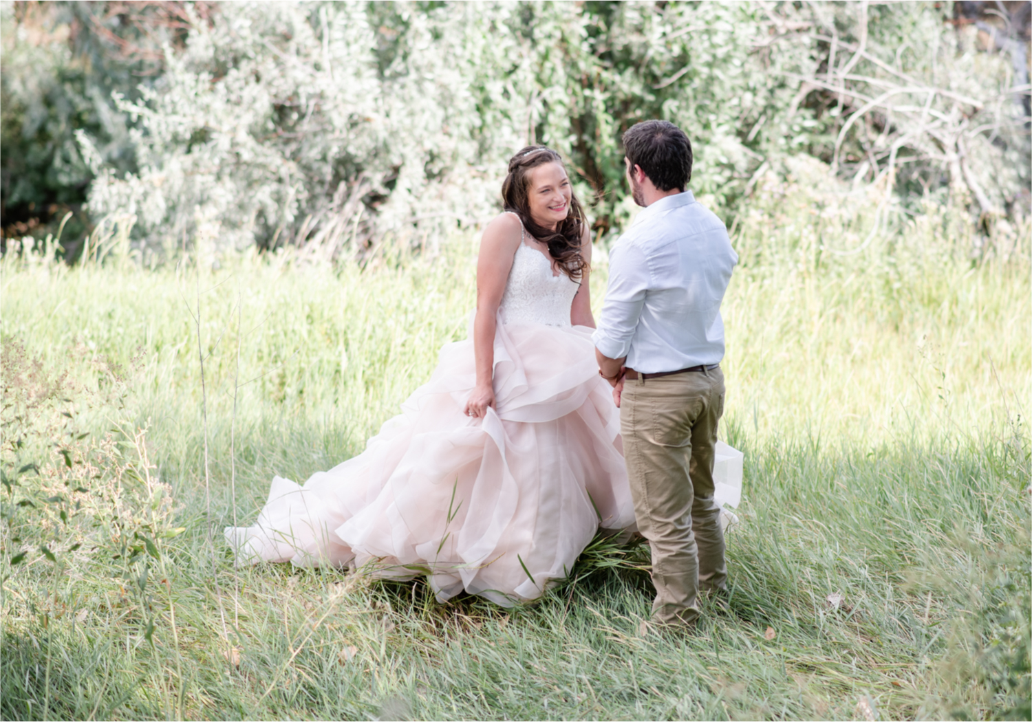 Rustic Country Glam Wedding during Summer in Northern Colorado with first look and a romantic country dance | Britni Girard Photography - Greeley, Colorado