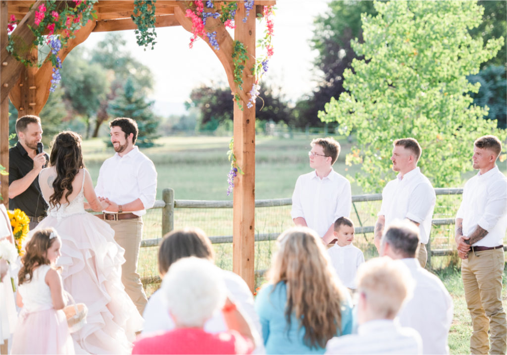 Rustic Country Glam Wedding during Summer in Northern Colorado with first look and a romantic country dance | Britni Girard Photography - Greeley, Colorado