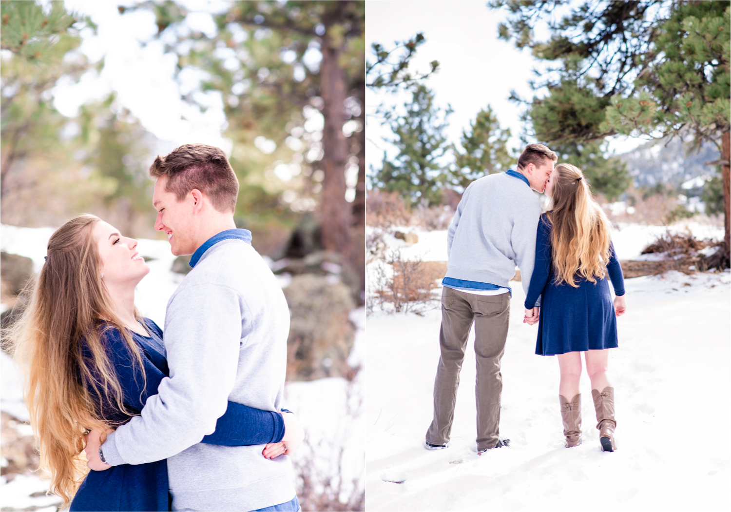 Estes Park Winter Engagement near Stanley Hotel | Britni Girard Photography Colorado Wedding Photographer | Rocky Mountain National Park