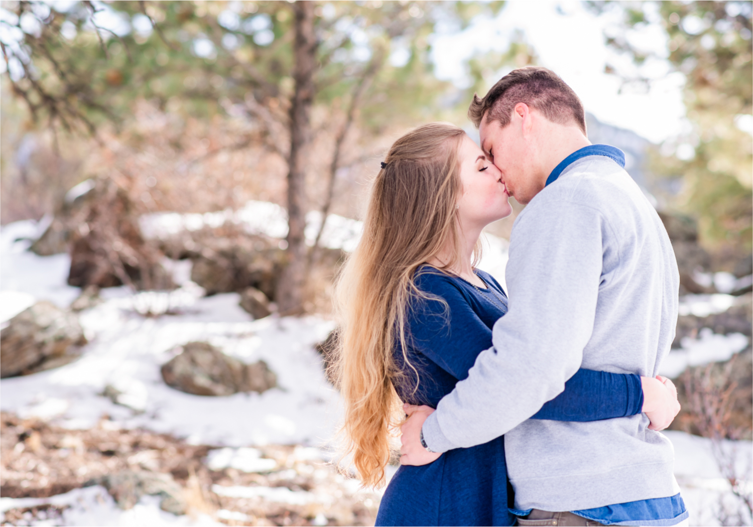 Estes Park Winter Engagement near Stanley Hotel | Britni Girard Photography Colorado Wedding Photographer | Rocky Mountain National Park