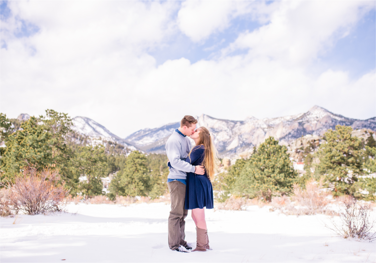 Estes Park Winter Engagement near Stanley Hotel | Britni Girard Photography Colorado Wedding Photographer | Rocky Mountain National Park