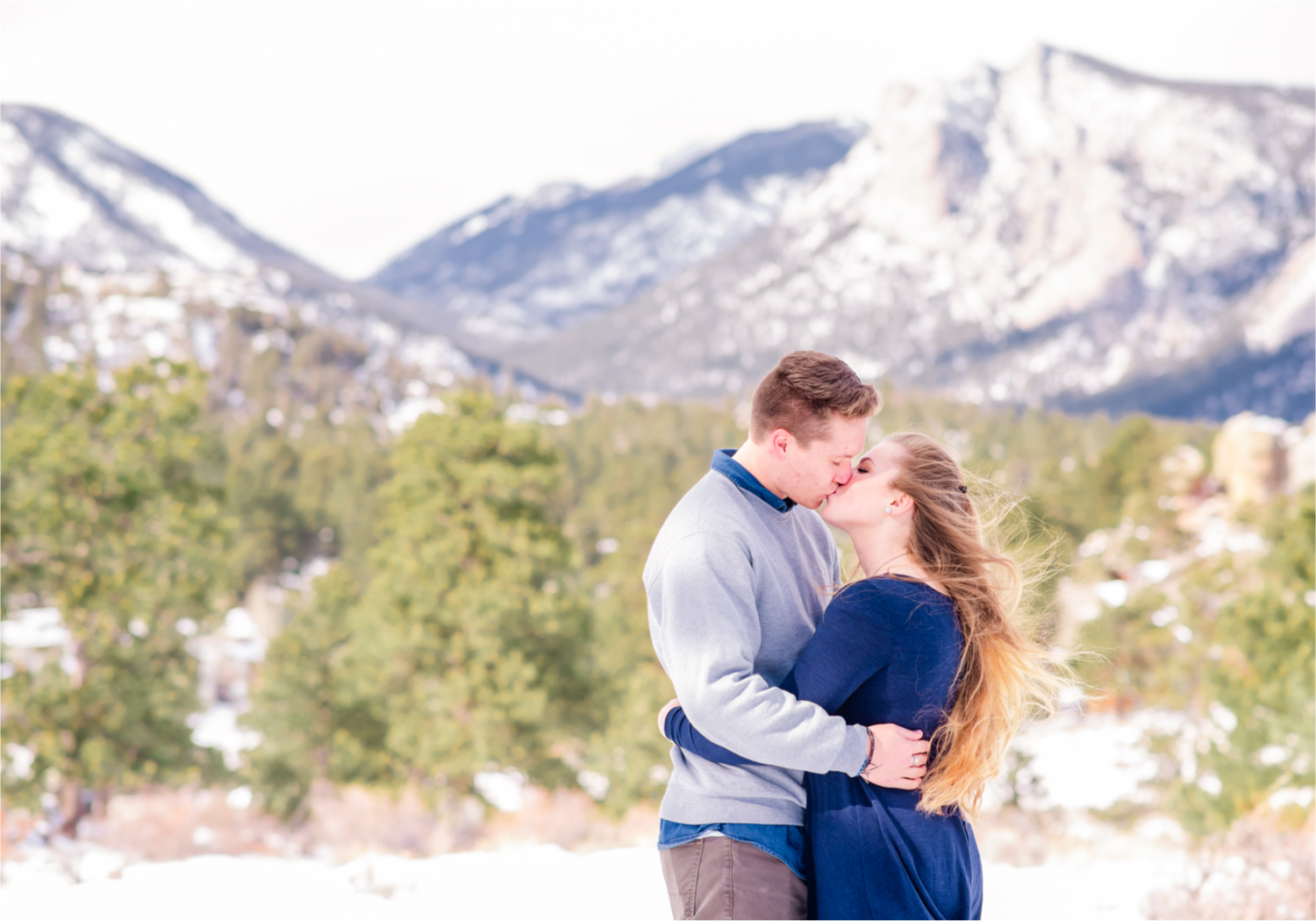 Estes Park Winter Engagement near Stanley Hotel | Britni Girard Photography Colorado Wedding Photographer | Rocky Mountain National Park