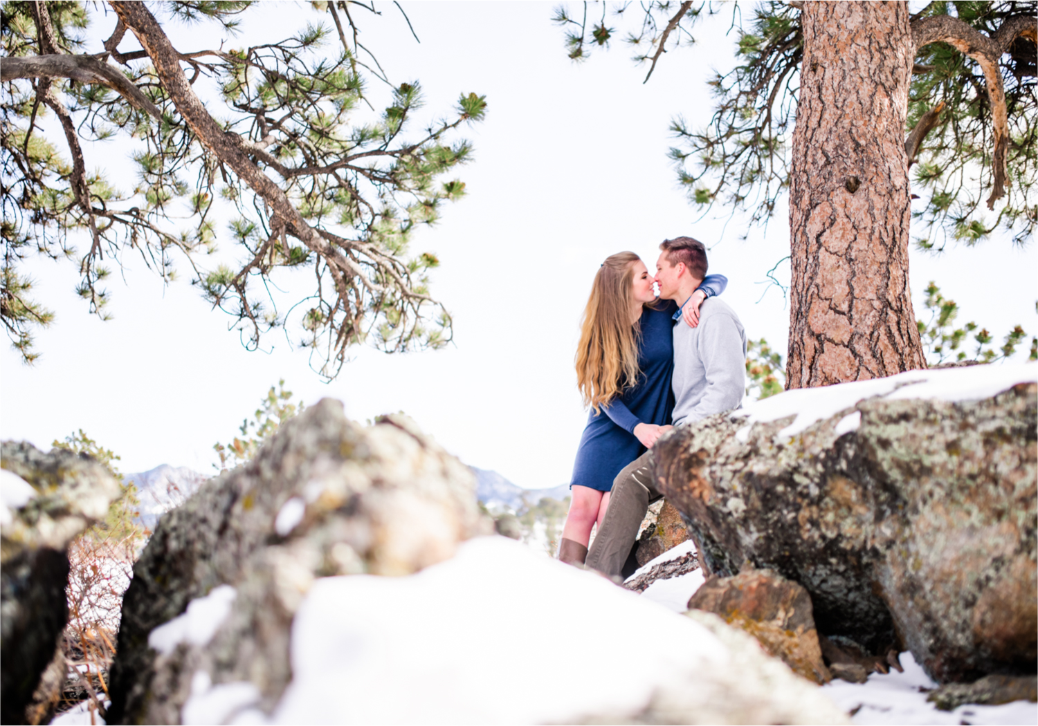 Estes Park Winter Engagement near Stanley Hotel | Britni Girard Photography Colorado Wedding Photographer | Rocky Mountain National Park