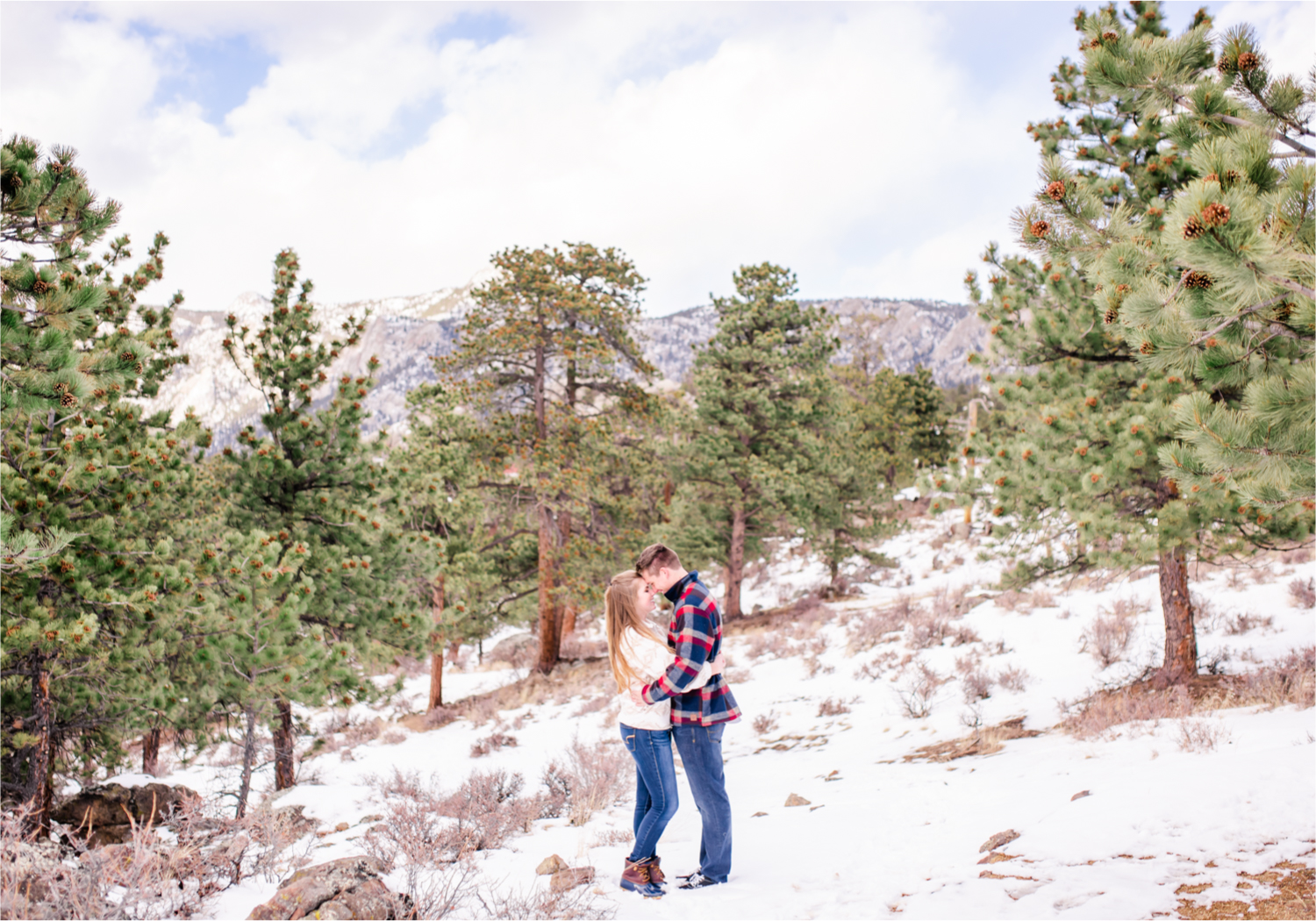 Estes Park Winter Engagement near Stanley Hotel | Britni Girard Photography Colorado Wedding Photographer | Rocky Mountain National Park