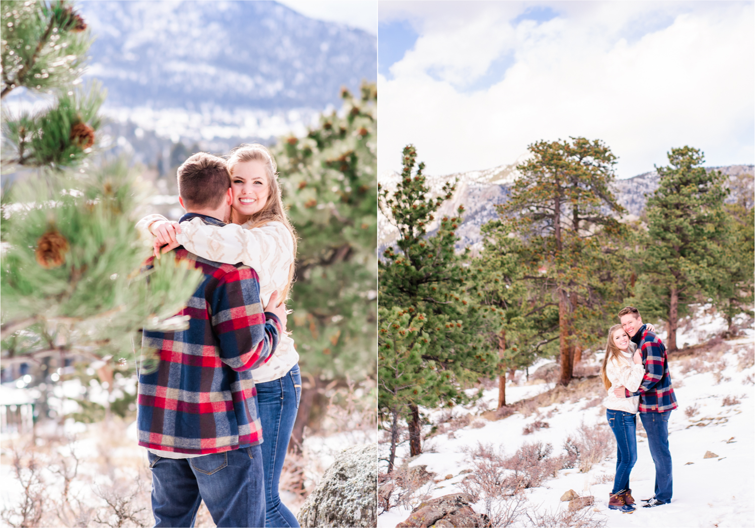 Estes Park Winter Engagement near Stanley Hotel | Britni Girard Photography Colorado Wedding Photographer | Rocky Mountain National Park