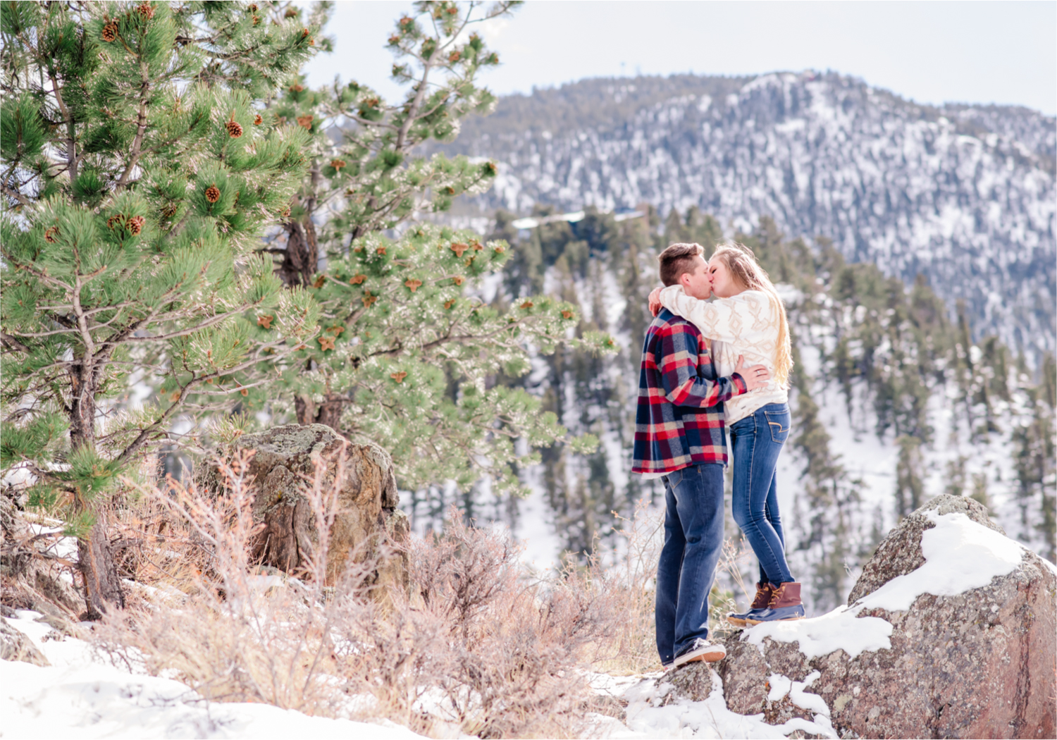 Estes Park Winter Engagement near Stanley Hotel | Britni Girard Photography Colorado Wedding Photographer | Rocky Mountain National Park