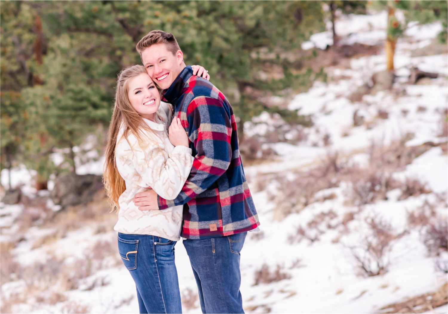 Estes Park Winter Engagement near Stanley Hotel | Britni Girard Photography Colorado Wedding Photographer | Rocky Mountain National Park