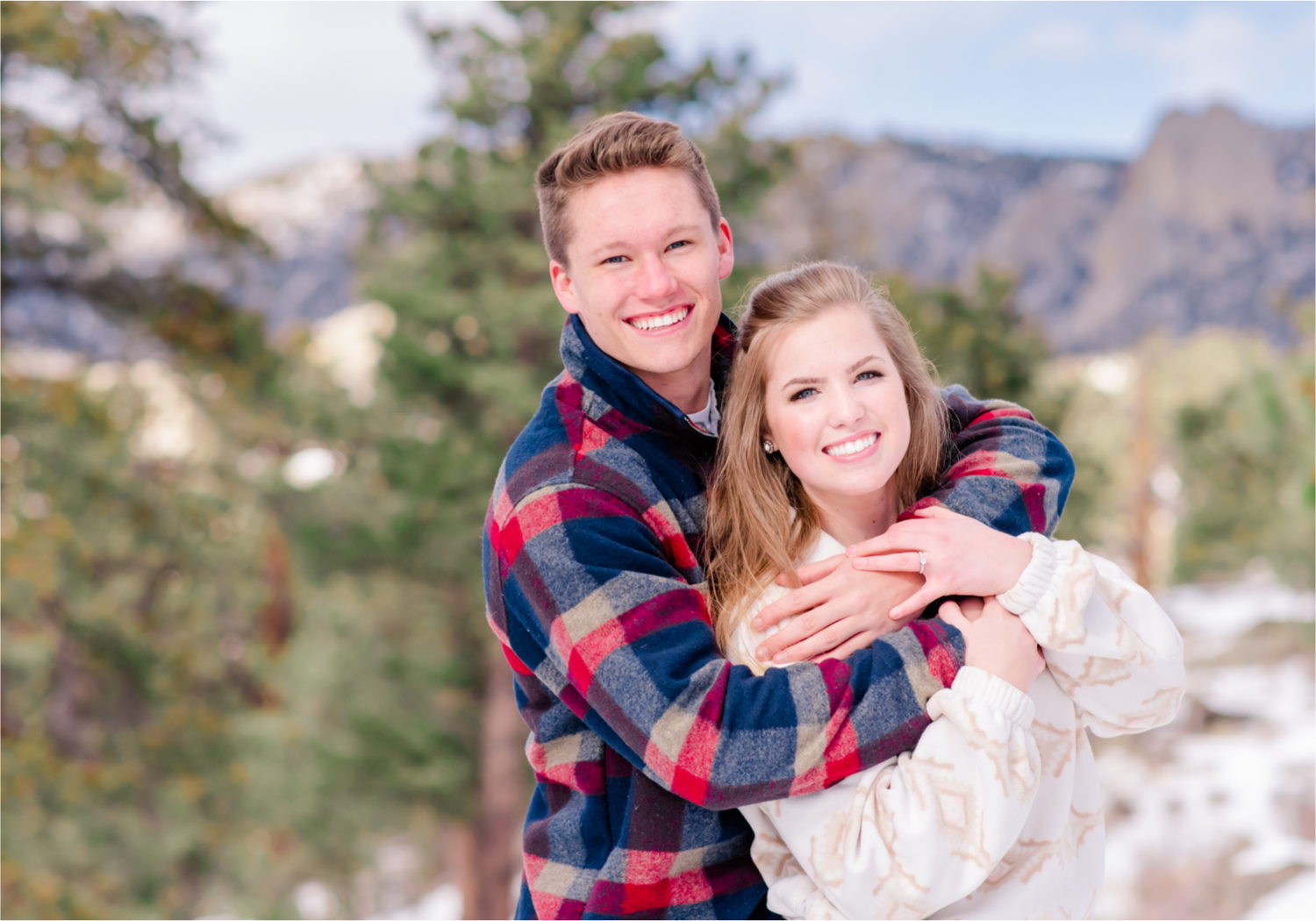 Estes Park Winter Engagement near Stanley Hotel | Britni Girard Photography Colorado Wedding Photographer | Rocky Mountain National Park