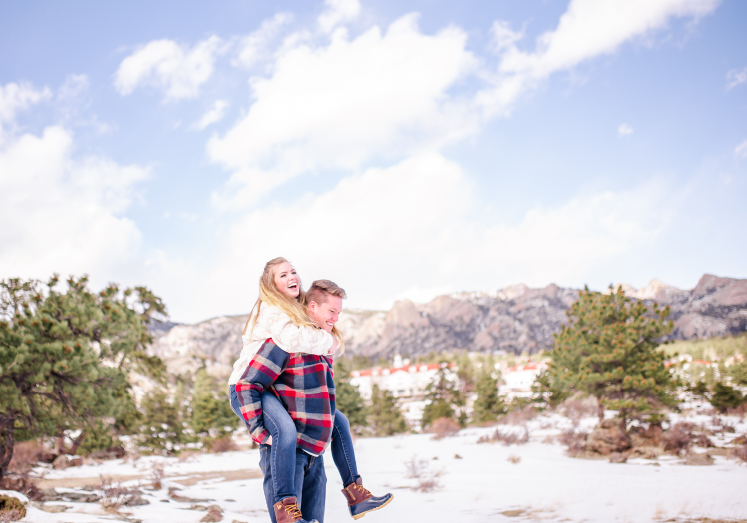 Estes Park Winter Engagement near Stanley Hotel | Britni Girard Photography Colorado Wedding Photographer | Rocky Mountain National Park