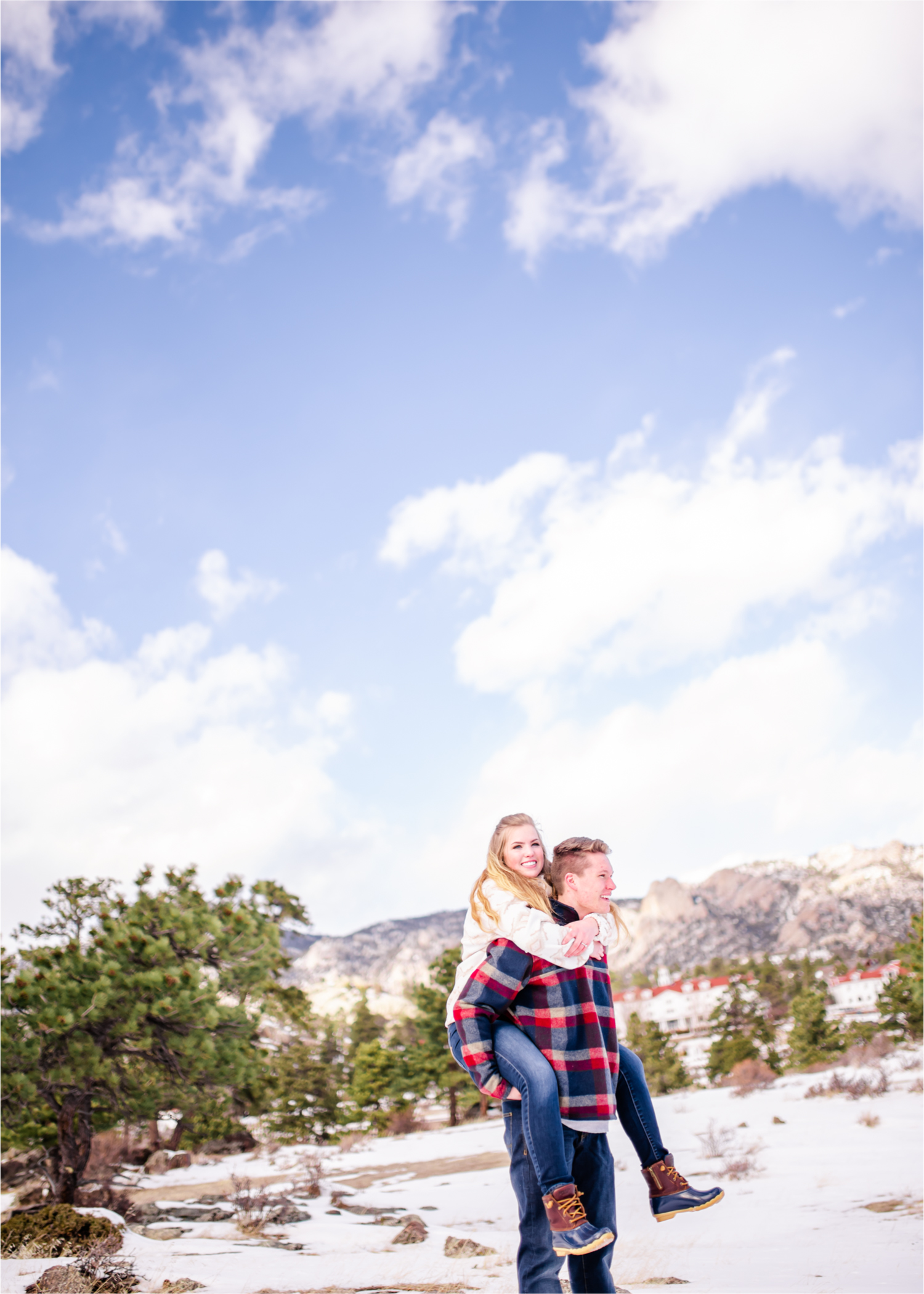 Estes Park Winter Engagement near Stanley Hotel | Britni Girard Photography Colorado Wedding Photographer | Rocky Mountain National Park